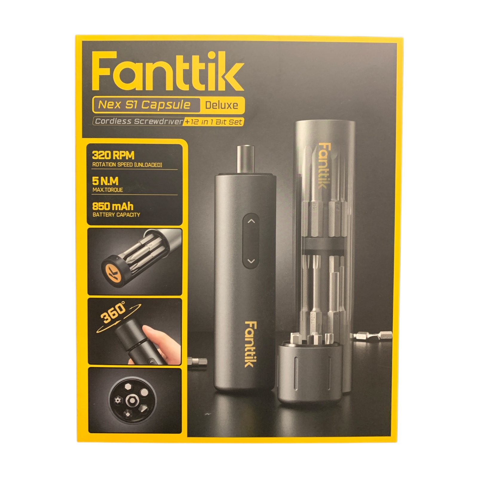 Fanttik Nex S1 Capsule Deluxe Cordless Screwdriver + 12 in 1 Bit