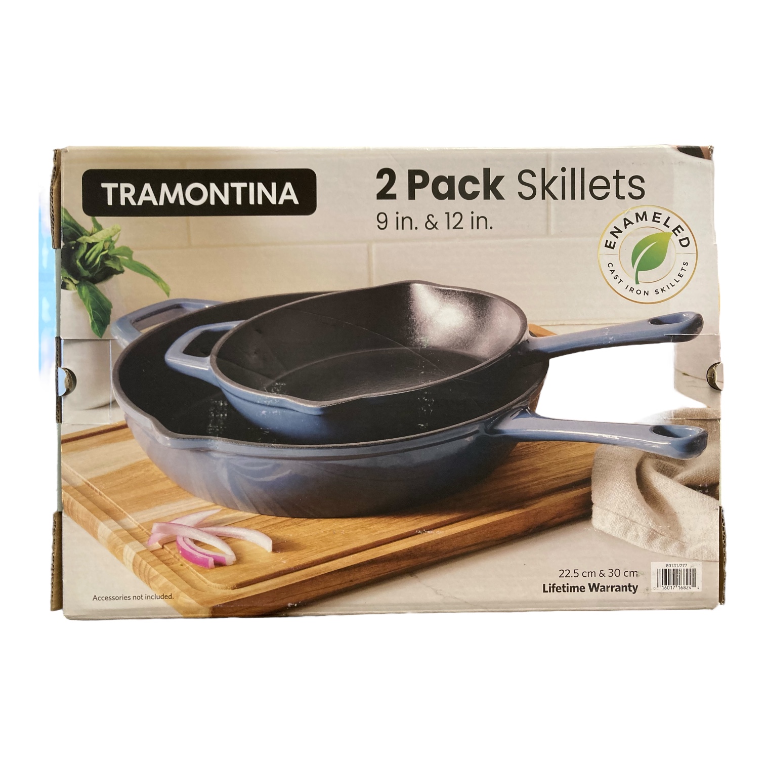 Tramontina Emaille beschichtet Gusseisen Pfanne Set, 2 Stück, 9" & 12" - Bild 5 von 5