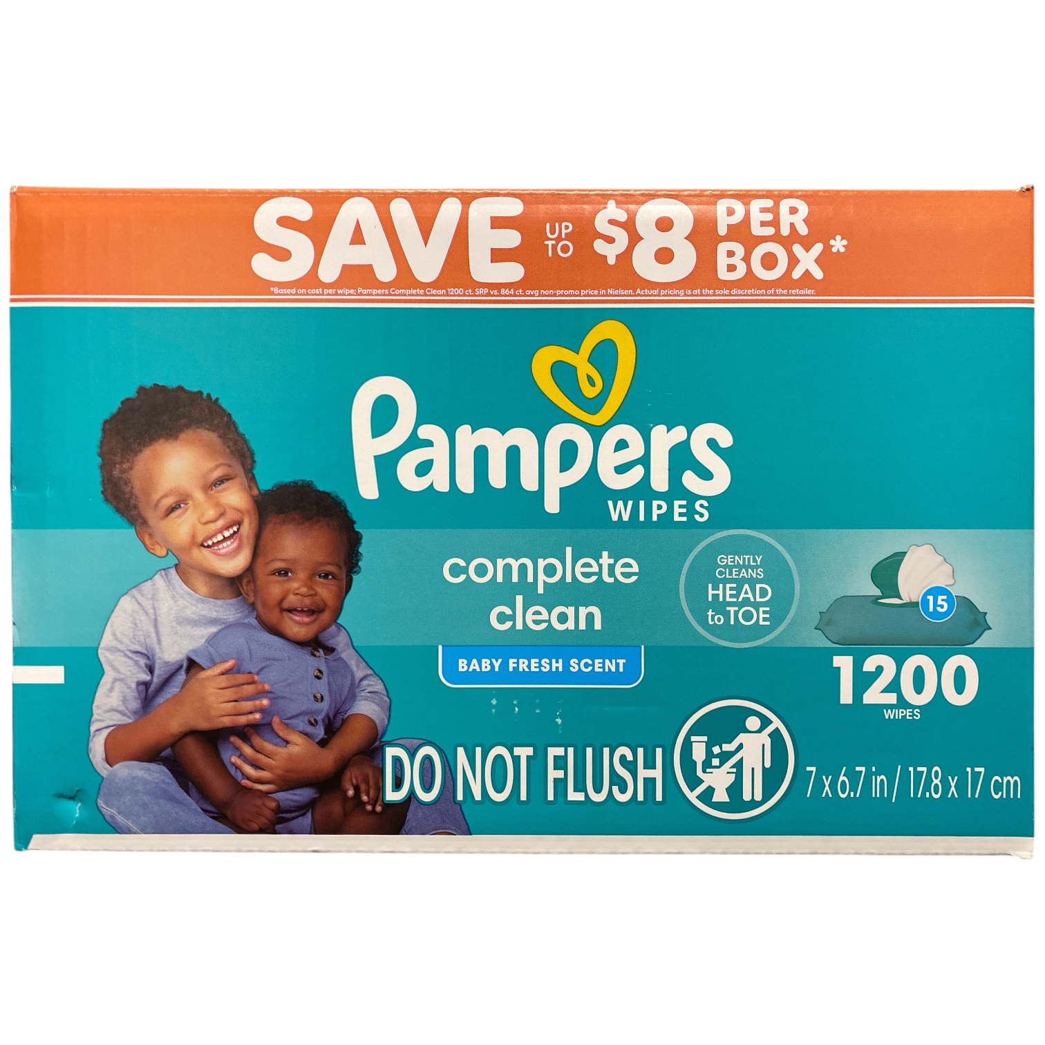 Pampers, Complete Clean Baby Wipes, Baby Fresh Scent, 15 1200 Wipes