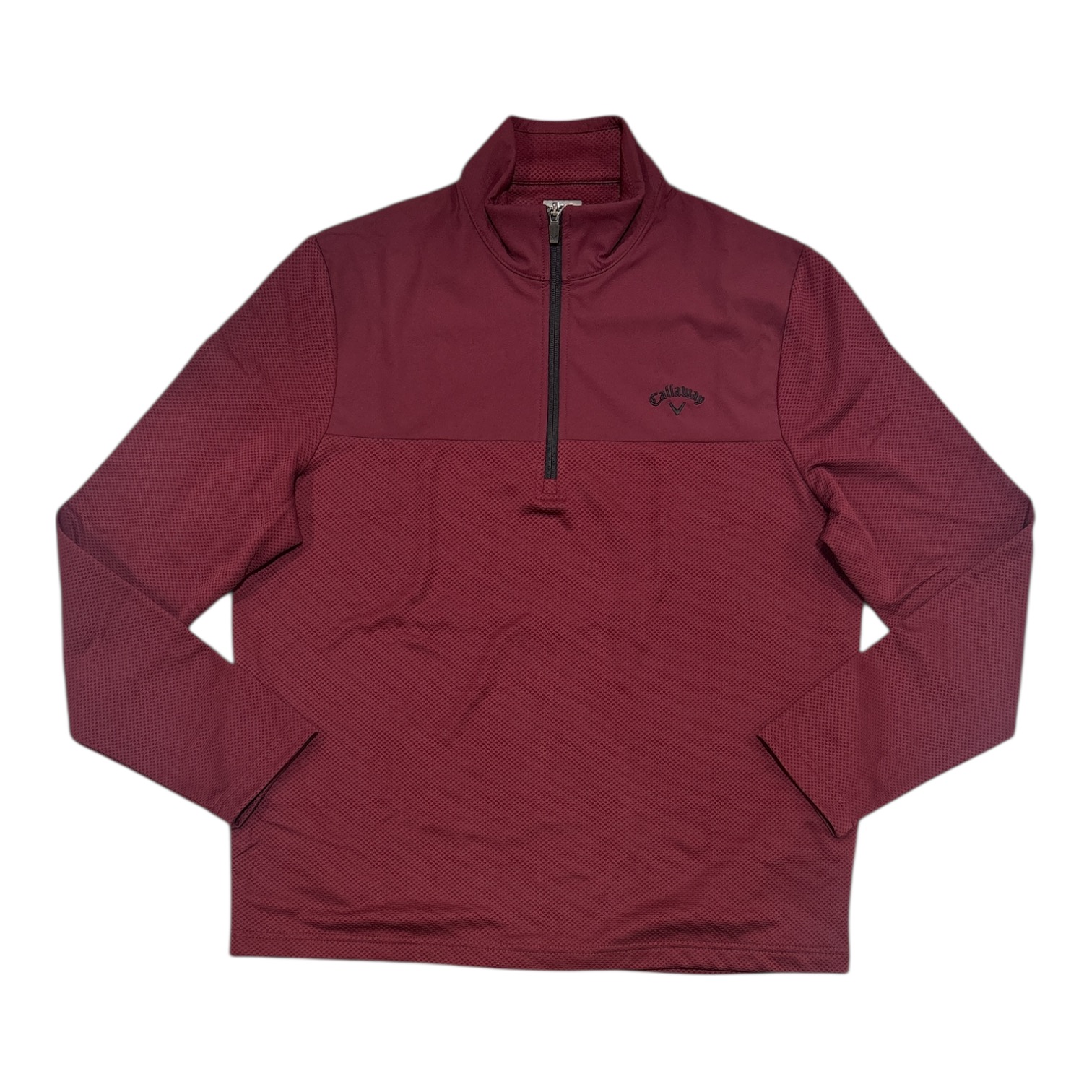 Callaway Men's Quarter Zip UPF 50 Collared Pullover w/ Pockets