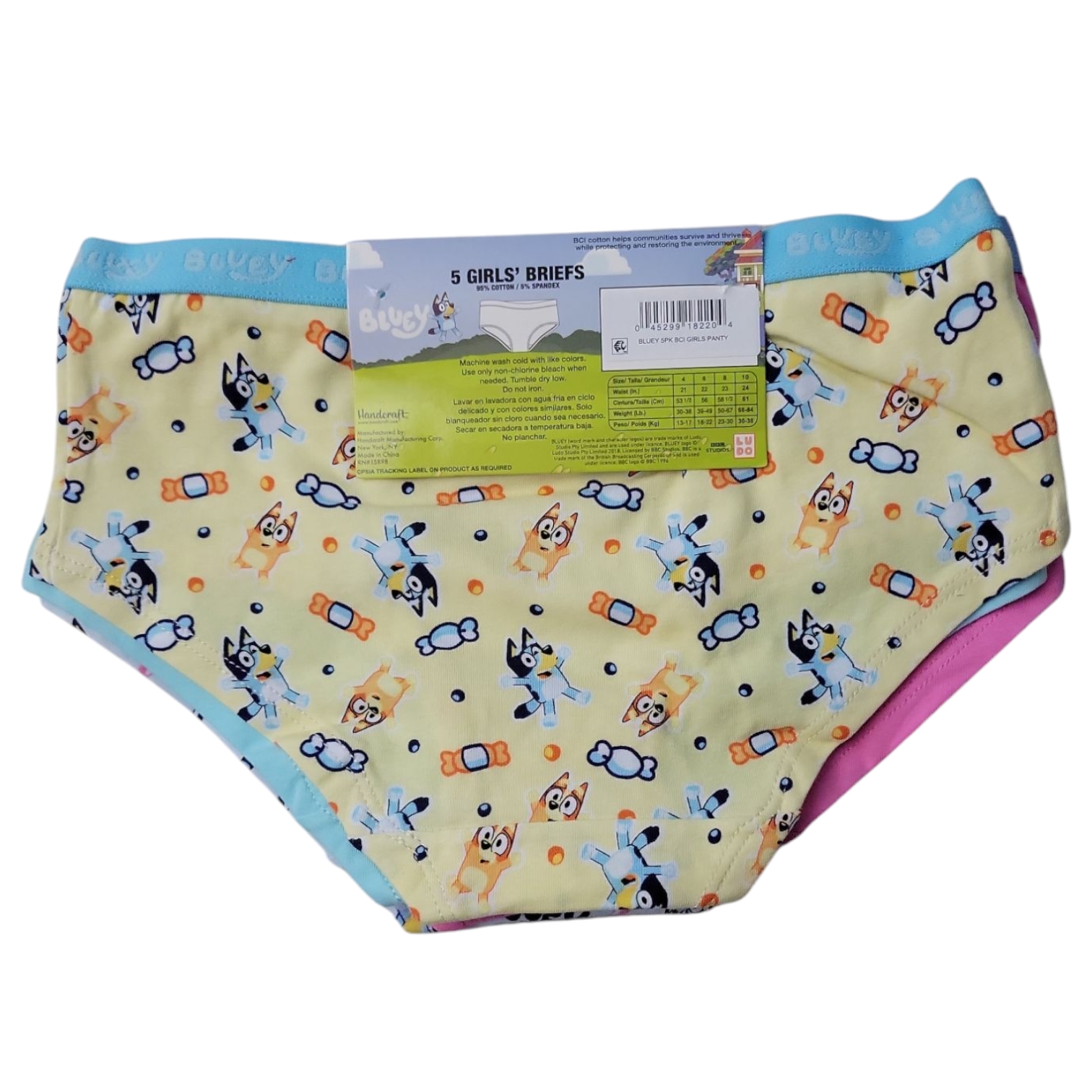 Character Girls Stretch Mid-Rise Easy Care Soft Breathable 5-Pack Brief - Picture 5 of 17