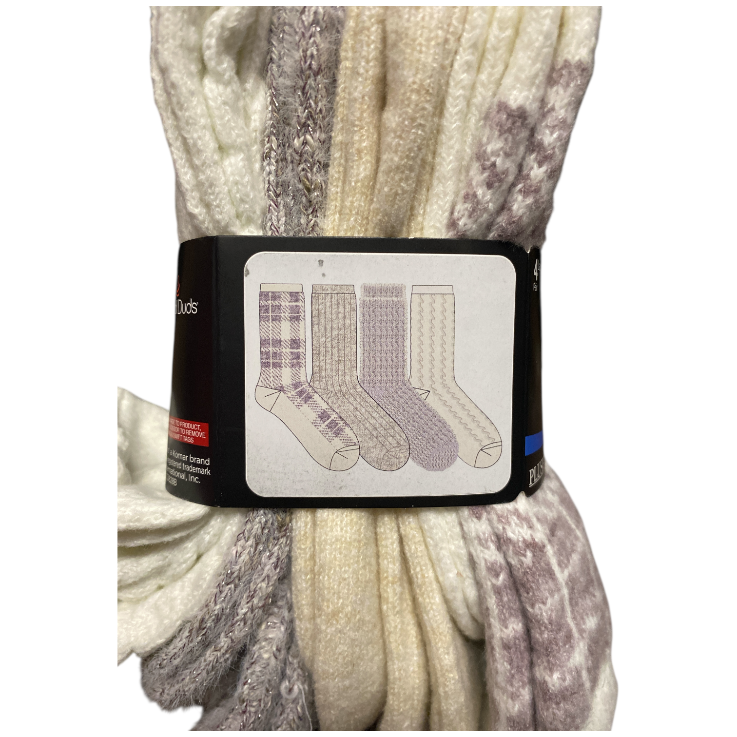 Cuddl Duds Women's Plushfill Super Soft Comfort Boot Socks, 4 Pair - Picture 8 of 8