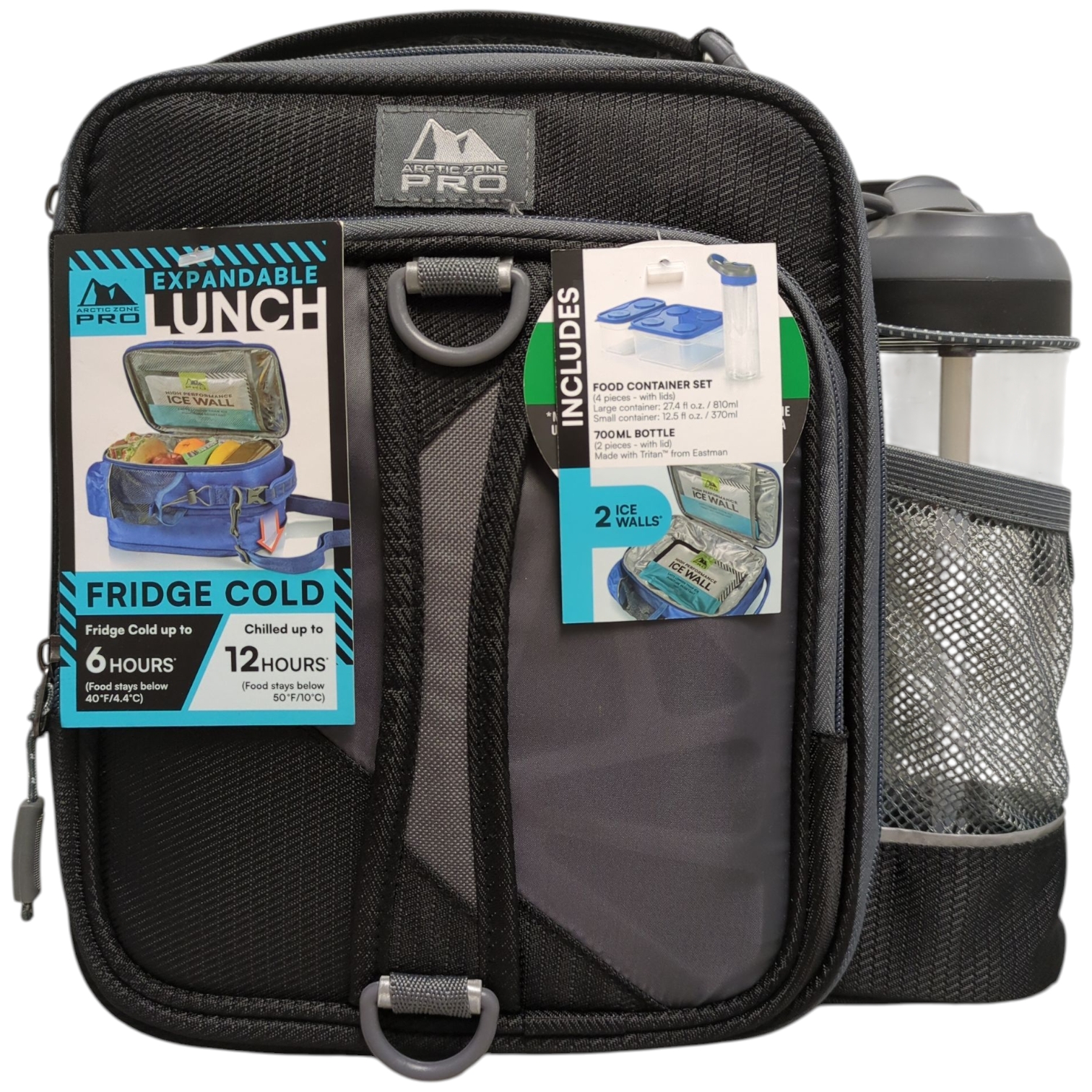 Arctic Zone Pro Expandable Lunch Bag, Includes Food Containe