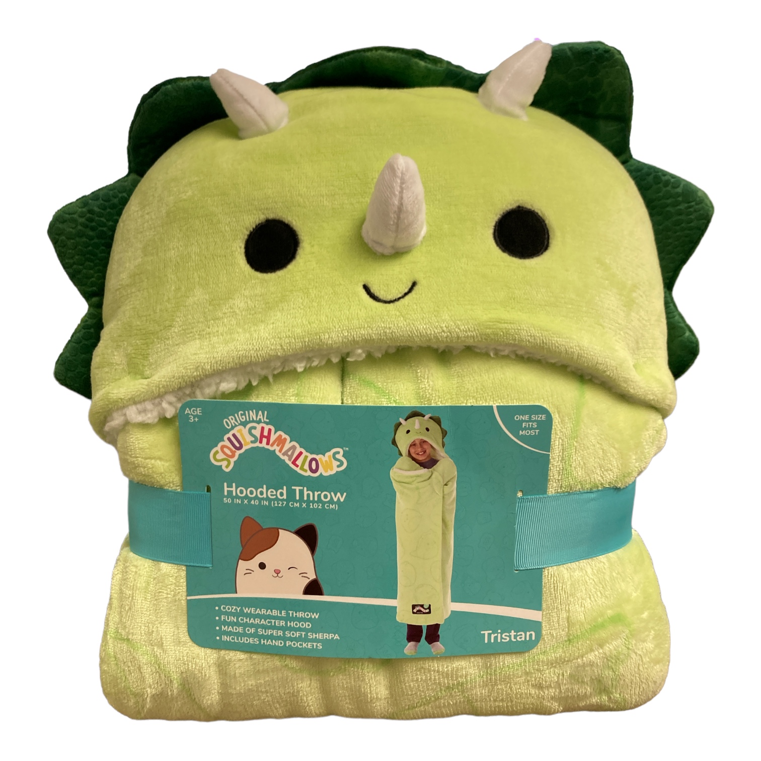 Squishmallows Sherpa súper suave tiro con capucha con bolsillos para las manos - Imagen 8 de 9