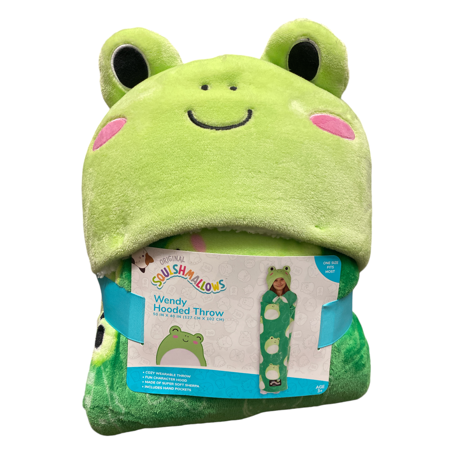 Squishmallows Sherpa súper suave tiro con capucha con bolsillos para las manos - Imagen 9 de 9