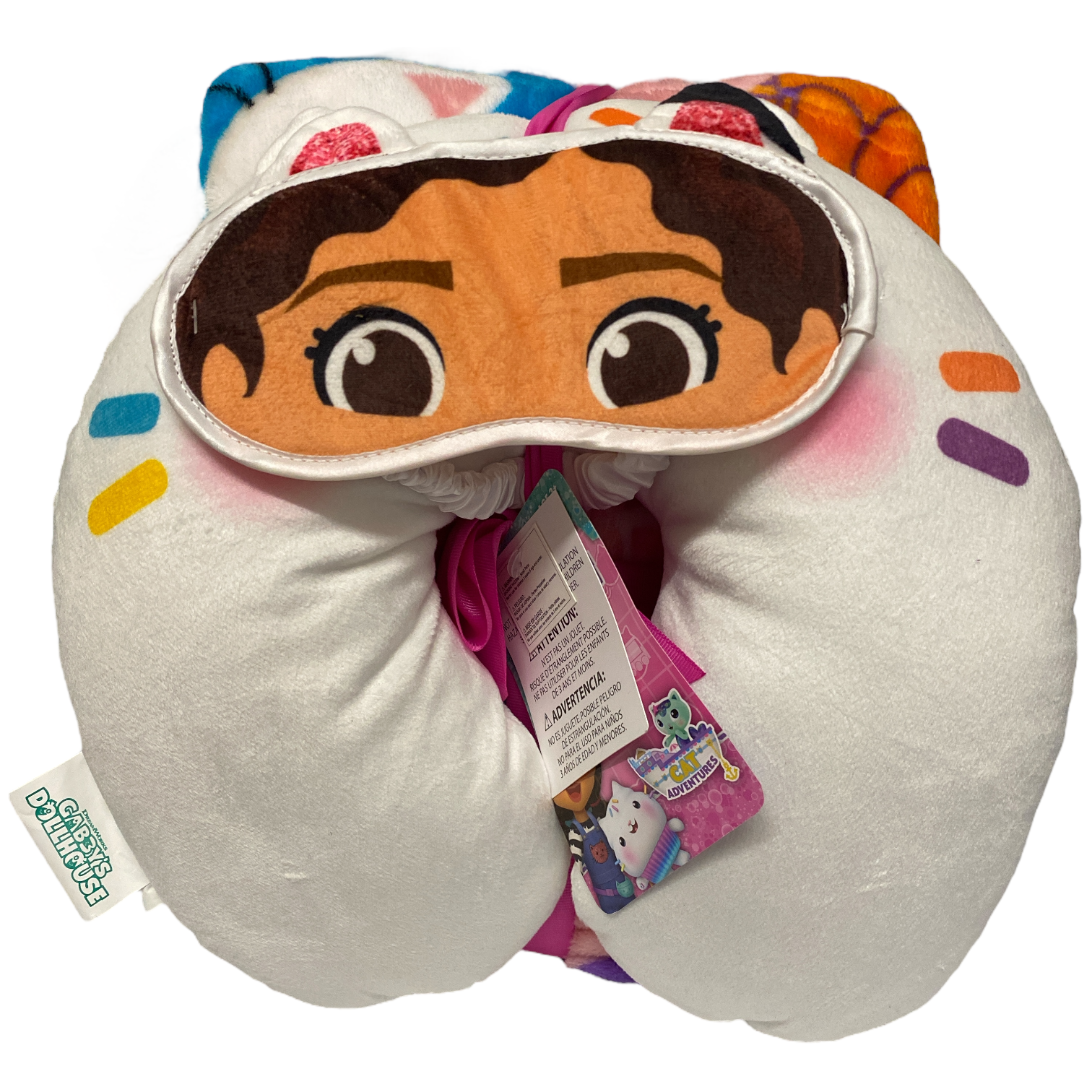 Licensed Character Kids 3-Piece Travel Set, with Neck Pillow, Throw, & Eye Mask
