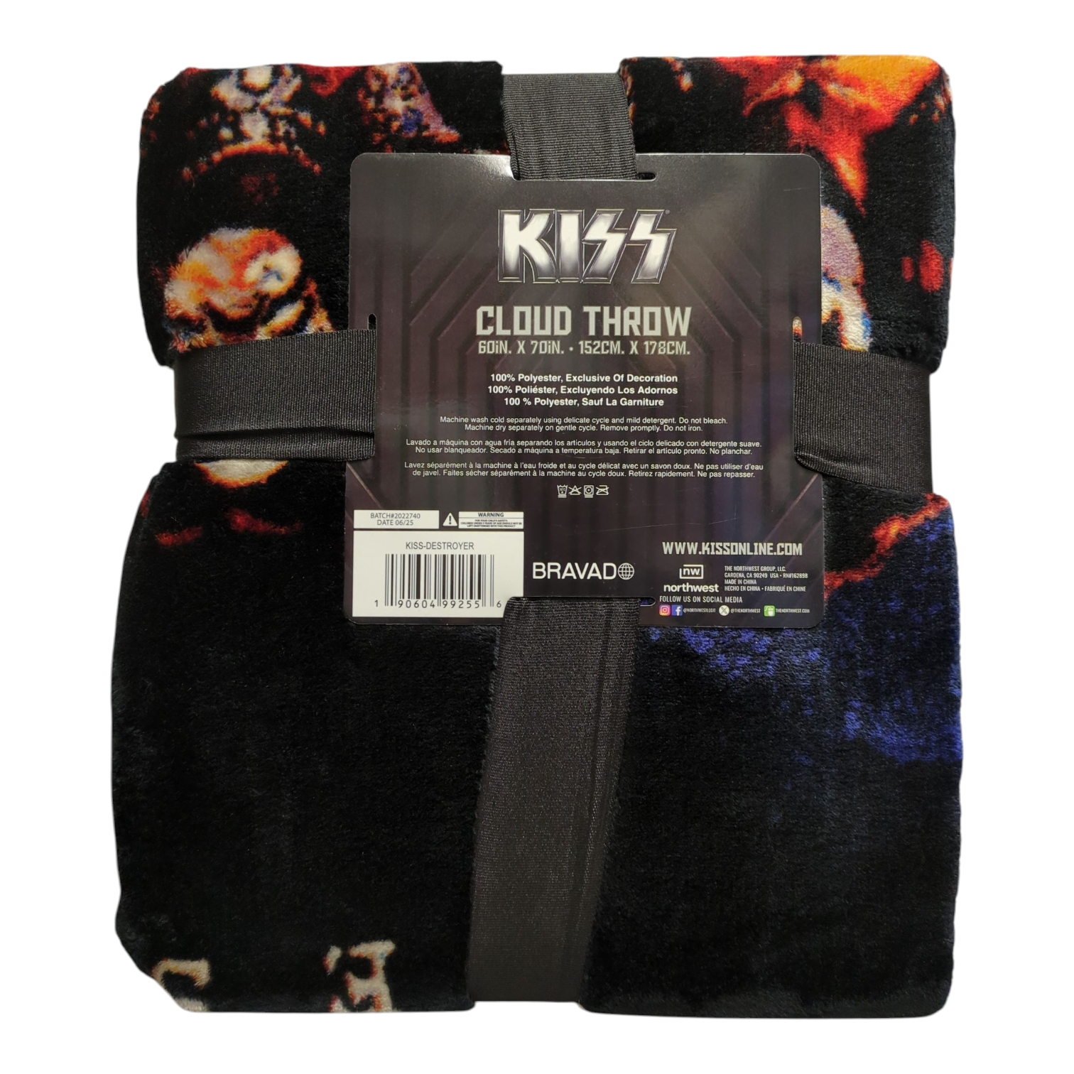 Coperta classica Rock Band di lusso in pile nuvola, 60"x70" - Foto 7 di 9