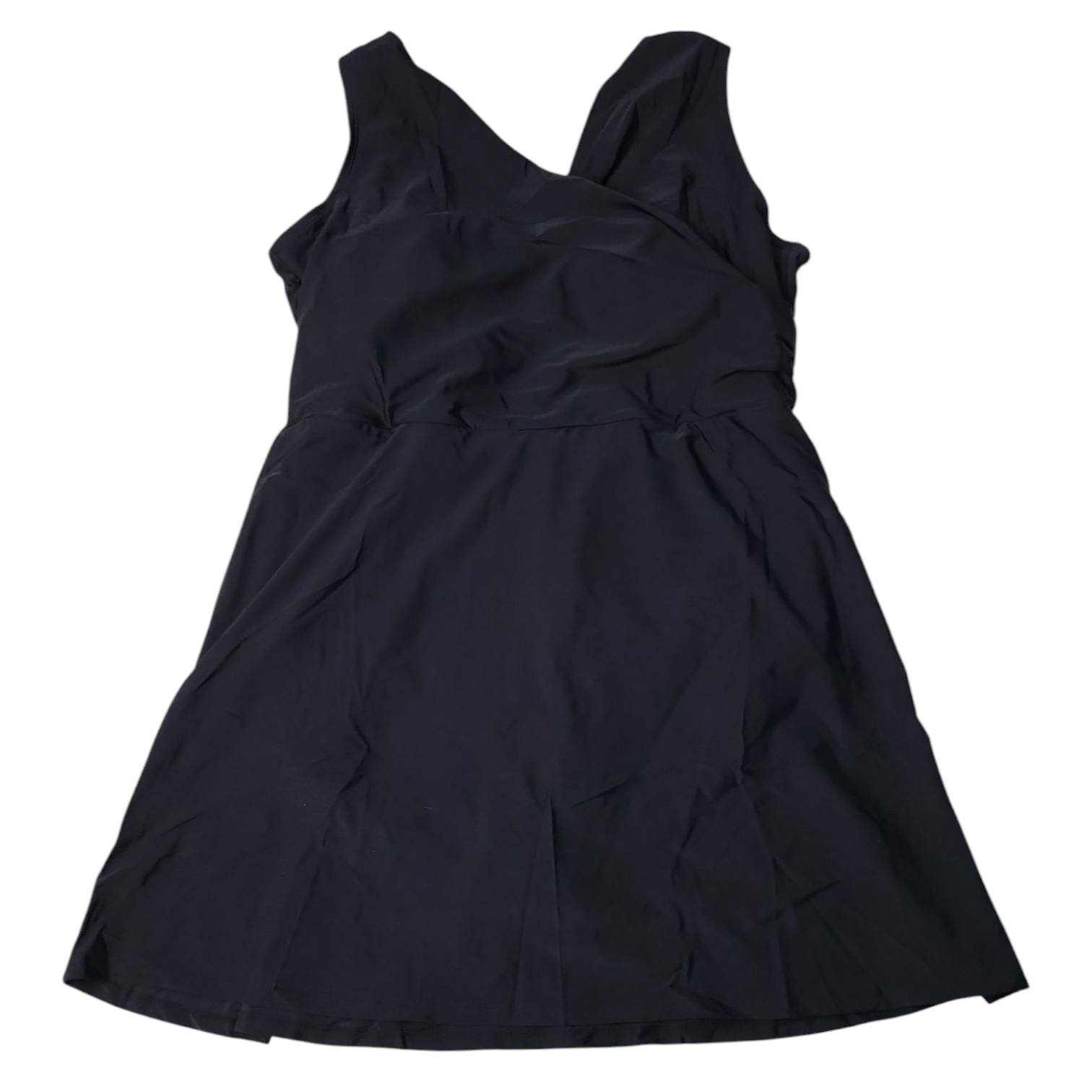 Lands’ End Women’s Surplice Swim Dress, Adjustable Straps, Built-In One Piece