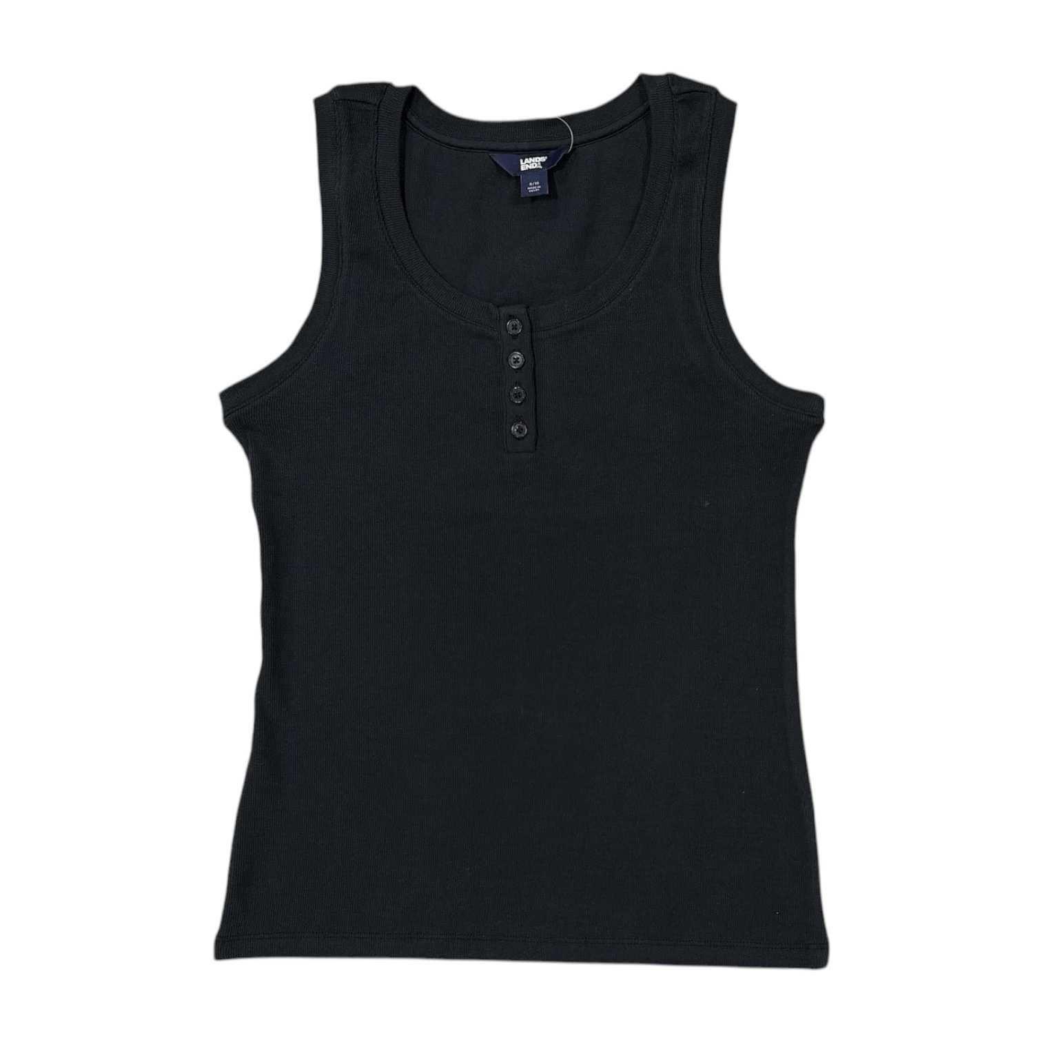 Lands’ End Women’s Lightweight Relaxed Fit Scoop Neck Ribbed Tank Top