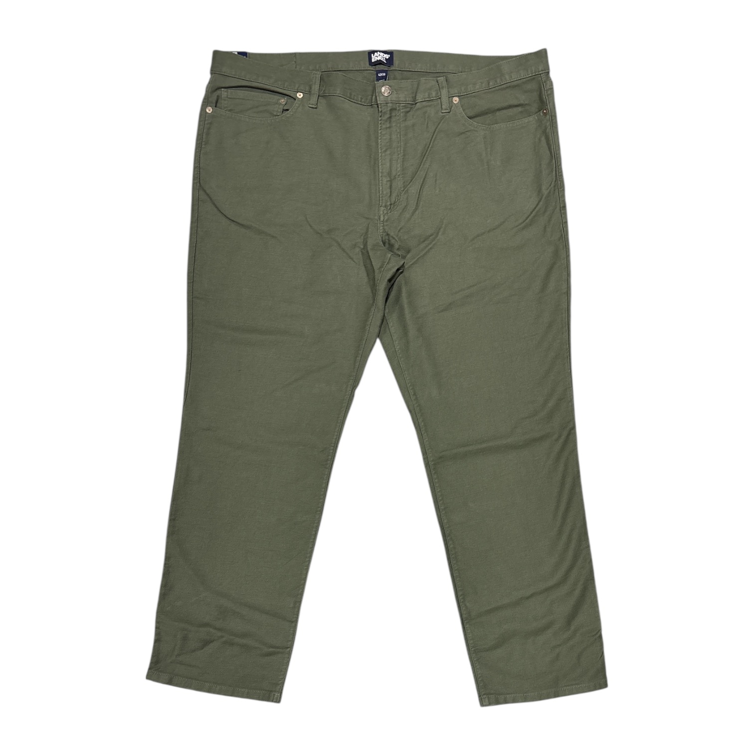 Lands End Mens Comfortable Knit Twill Tapered Classic Fit 5 Pocket Pant 4790₽