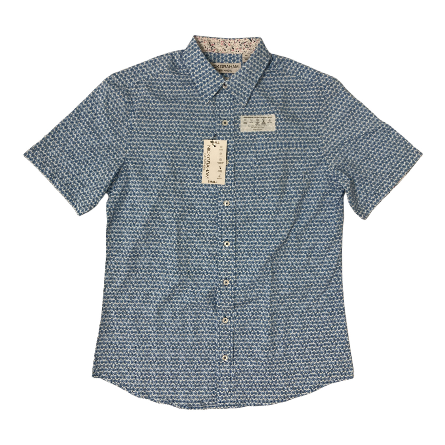 Ник Грэм Мужской Повсюду Тканые Стрейч Производительность Рубашка С Коротким Рукавом