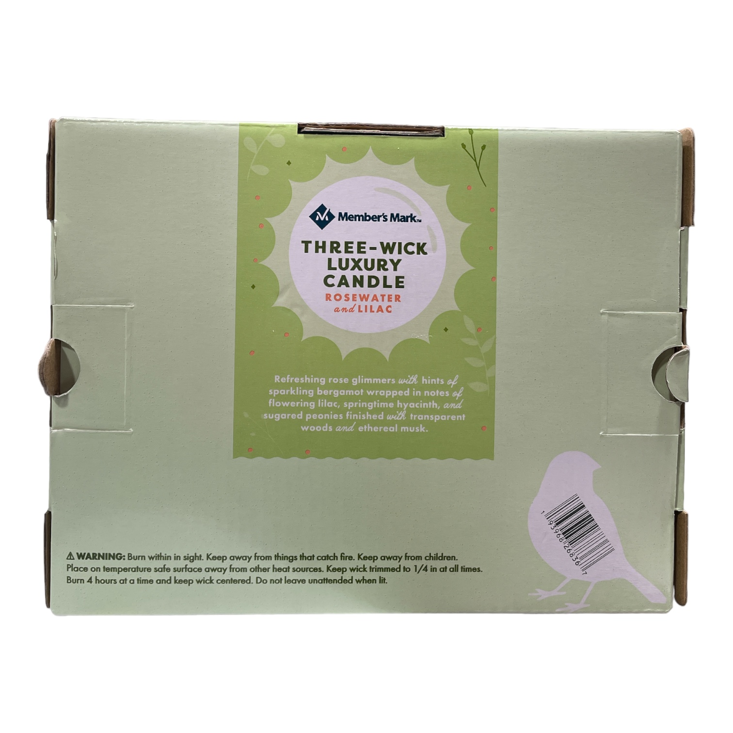 Member's Mark Candela profumata di lusso a tre stoppini in contenitore di vetro, 28 oz - Foto 7 di 7