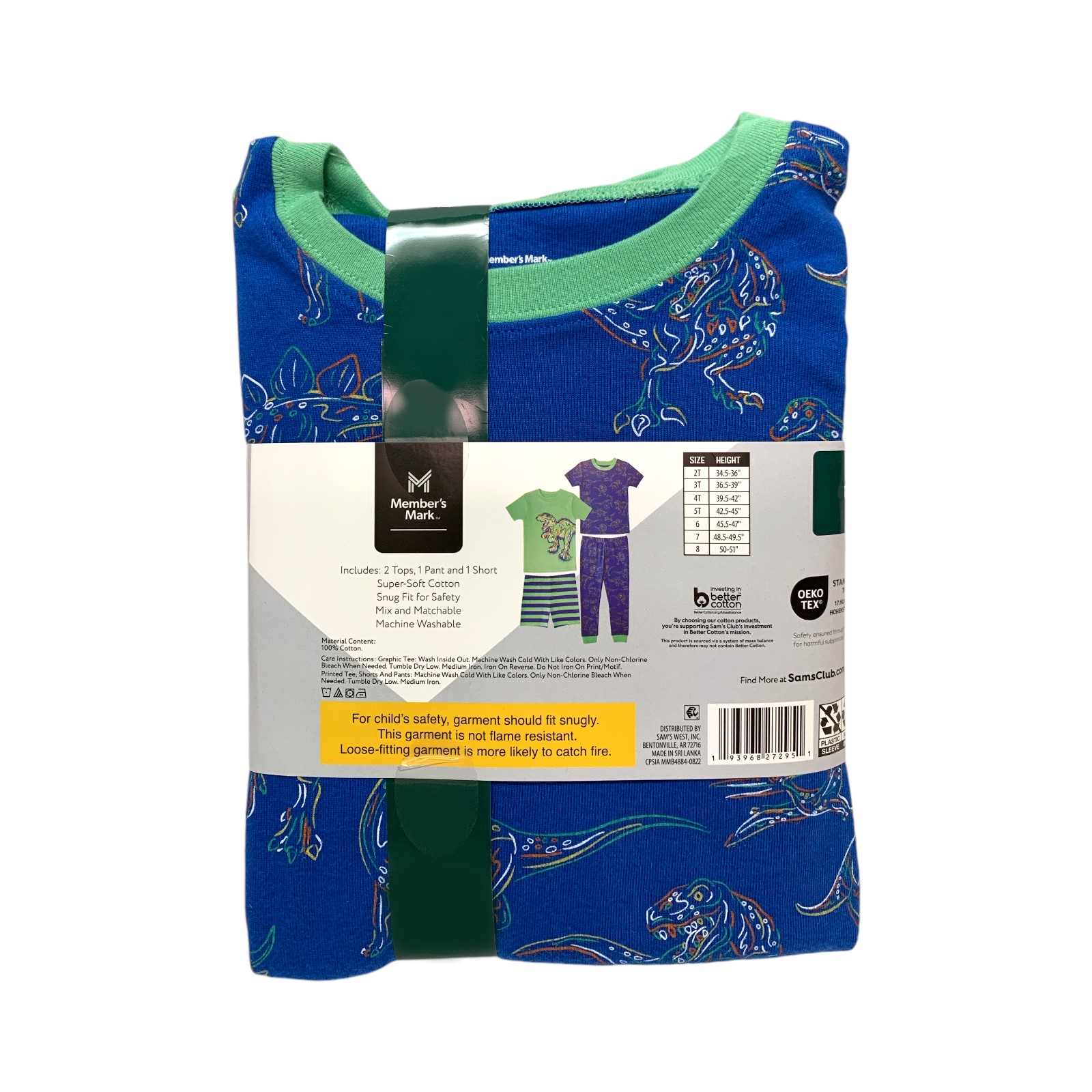 Member's Mark Boy's 4 Piece Super Soft Mix and Match Favorite Pajamas - Picture 7 of 9