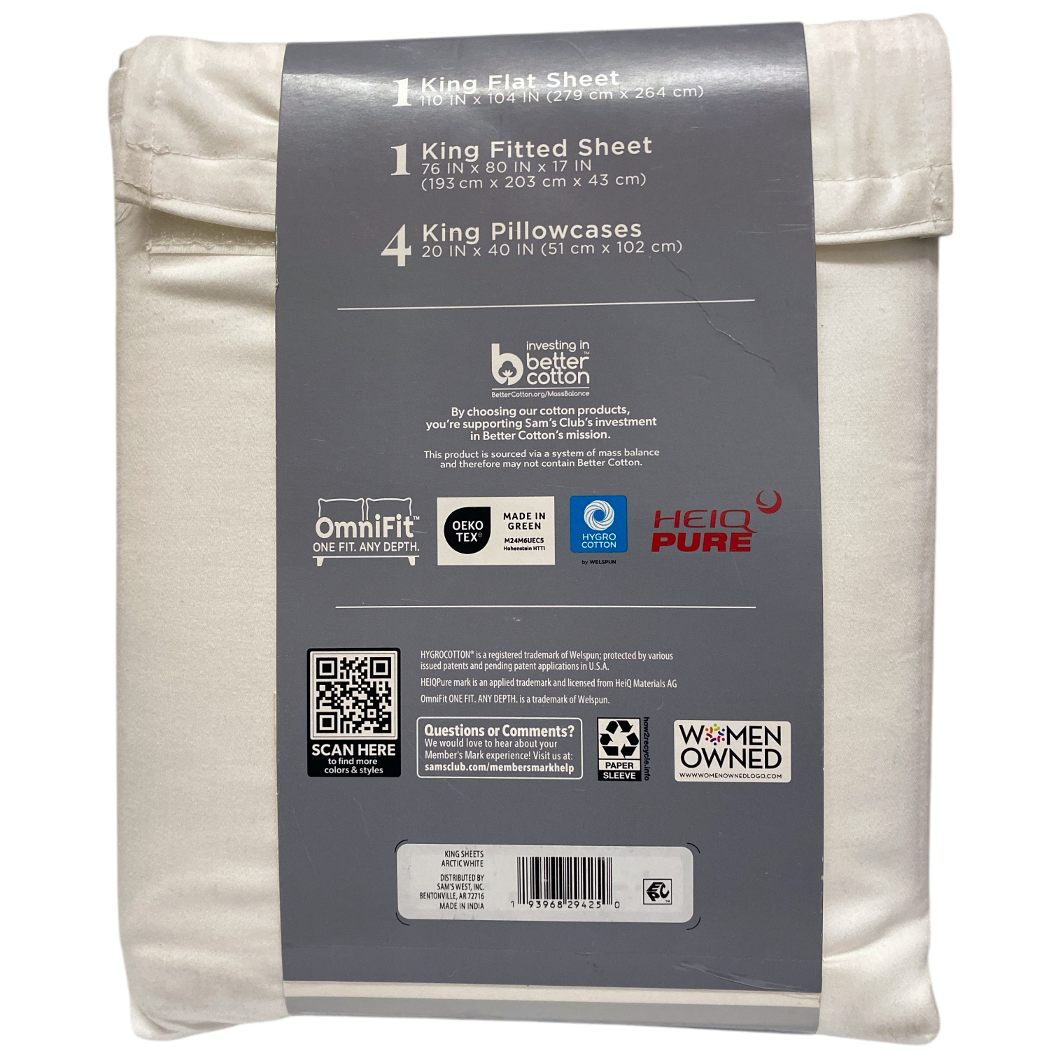 Member's Mark 6 Piece Performance Sheet Set, King