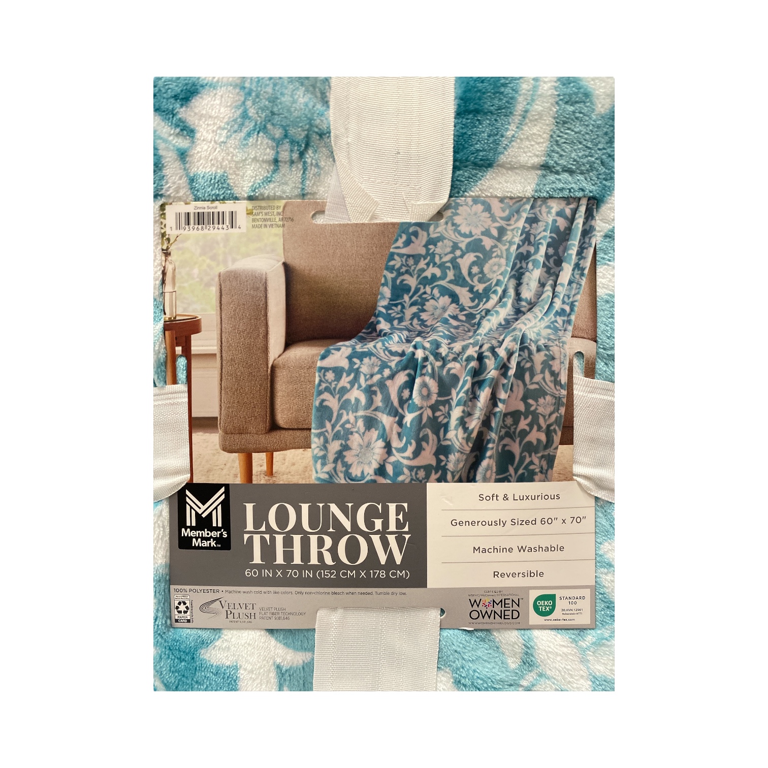 Member's Mark Reversible Oversized Velvety Soft Lounge Throw Blanket, 60" x 70" - Picture 17 of 17