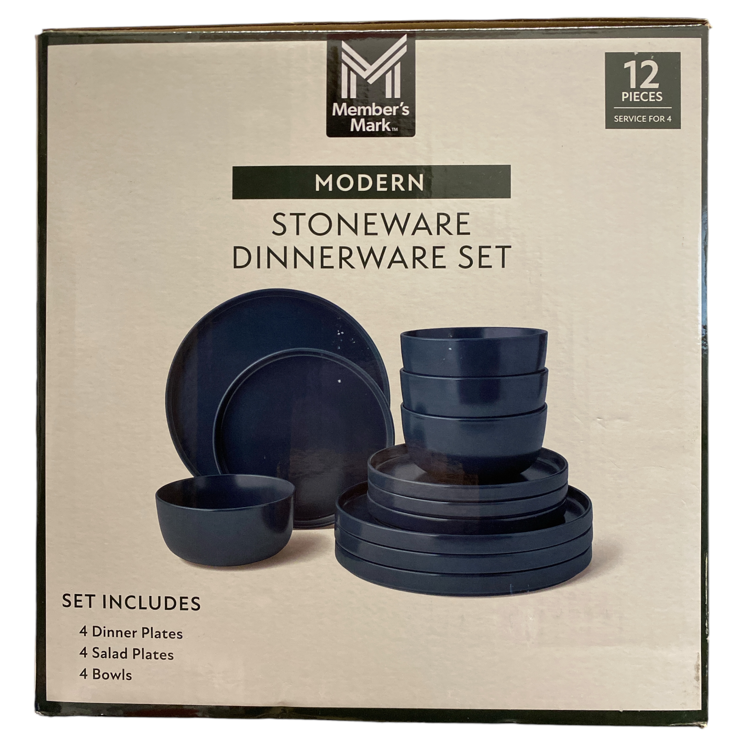 Member's Mark Set di Posate in Gres Semi-Opaco Moderno Durevole, 12 Pezzi - Foto 3 di 7