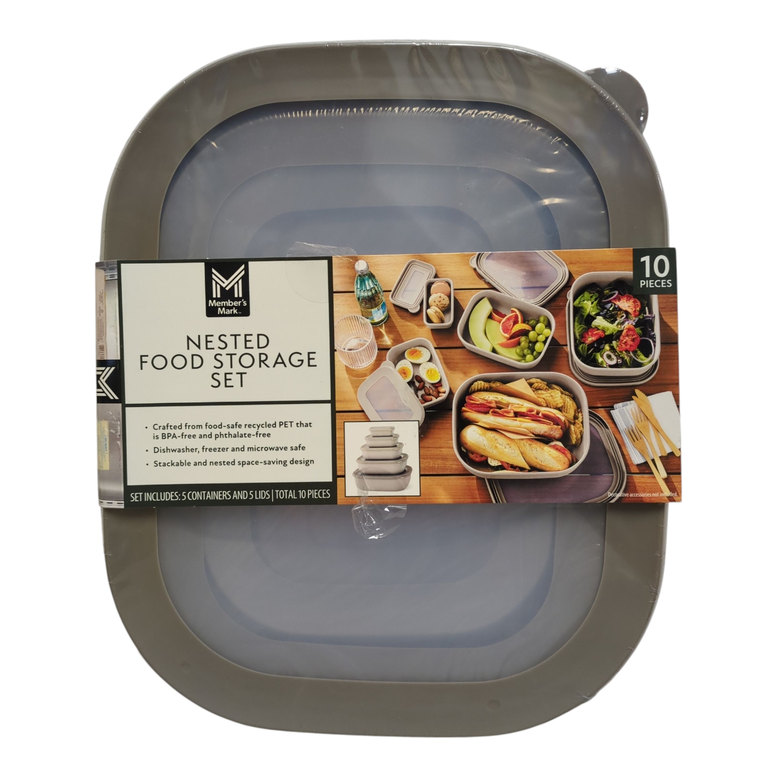 Member’s Mark Ecoluxe Rectangular Food Storage Set, 10 Piece