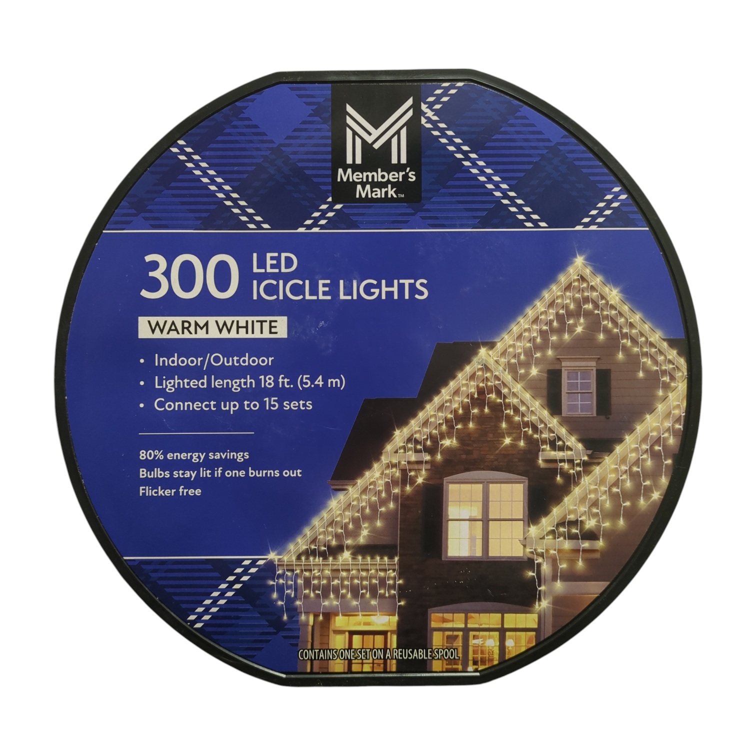 Member’s Mark LED Icicle Lights, 18ft Lighted Length, 300ct