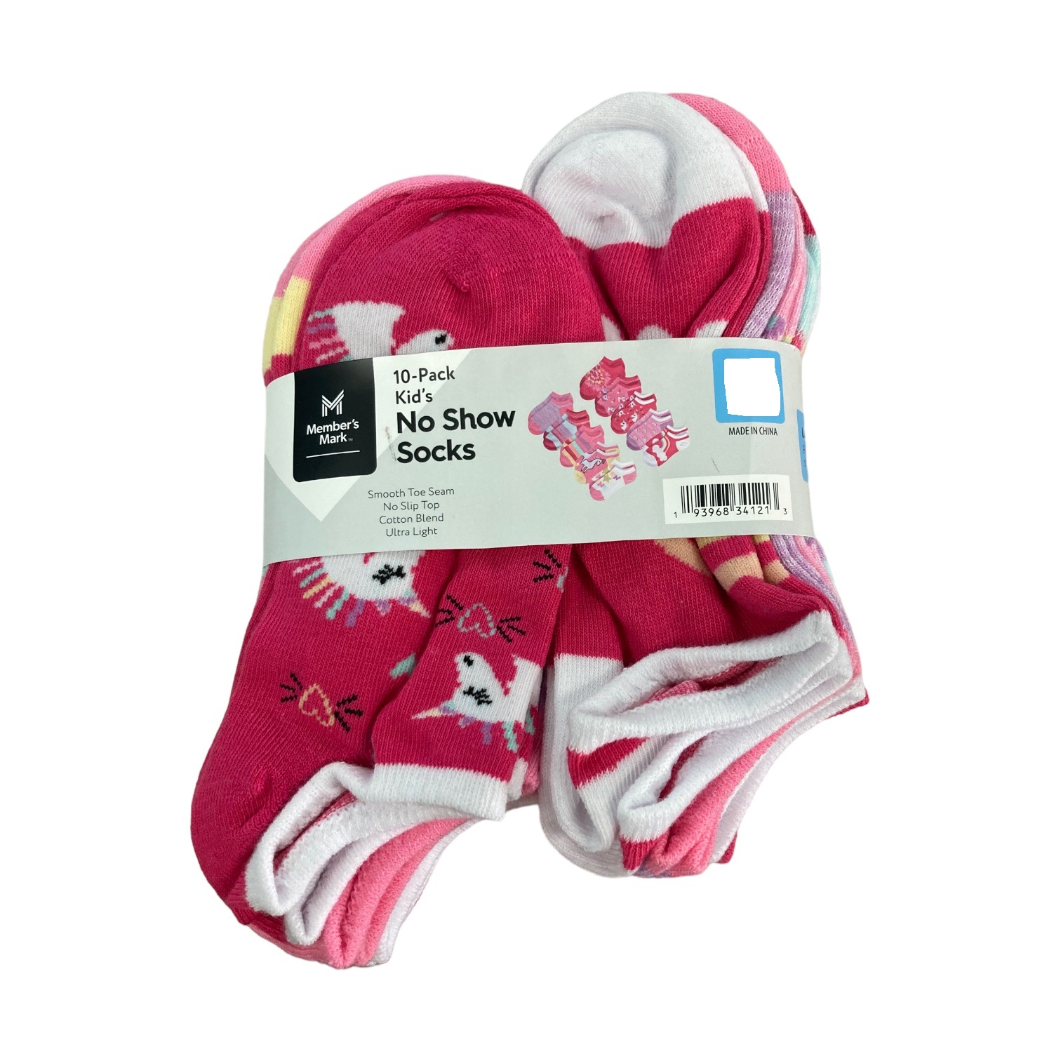 Member's Mark Girl's 10-Pack Ultra Lite Smooth Toe Seam No Show Socks - Picture 6 of 7