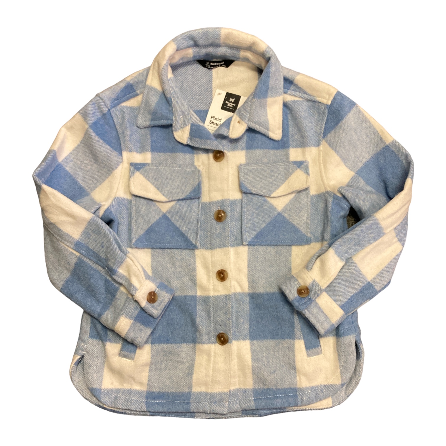 Member's Mark Girl's Relaxed Fit Long Sleeve Plaid Shacket - Picture 4 of 6