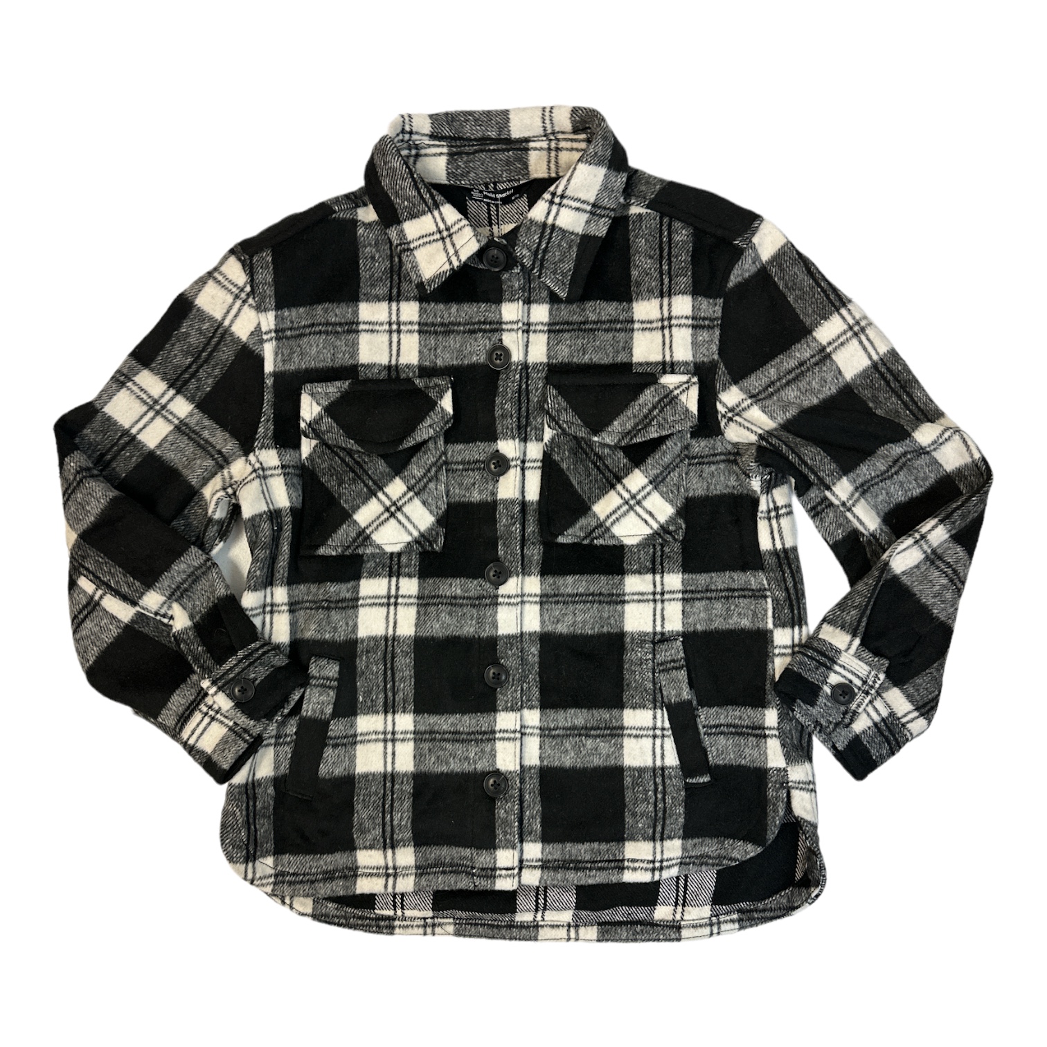 Member's Mark Girl's Relaxed Fit Long Sleeve Plaid Shacket - Picture 3 of 6