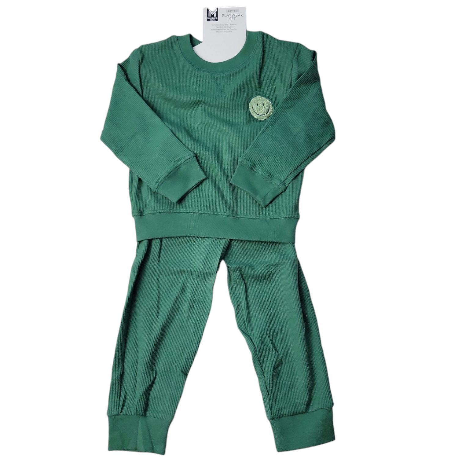 Member's Mark Boys 2-Piece Long-Sleeve Shirt Jogger Playwear Set - Picture 9 of 10
