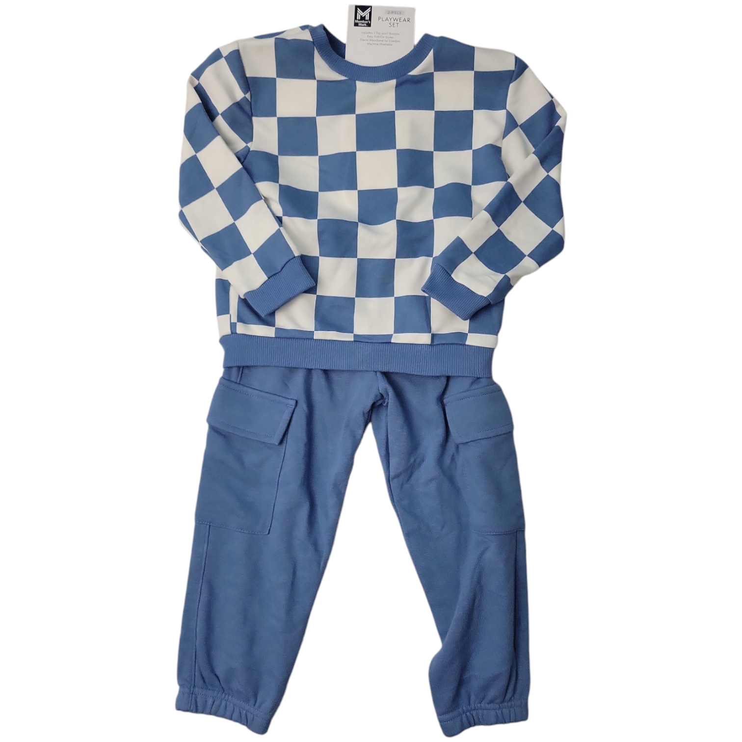 Member's Mark Boys 2-Piece Long-Sleeve Shirt Jogger Playwear Set - Picture 10 of 10
