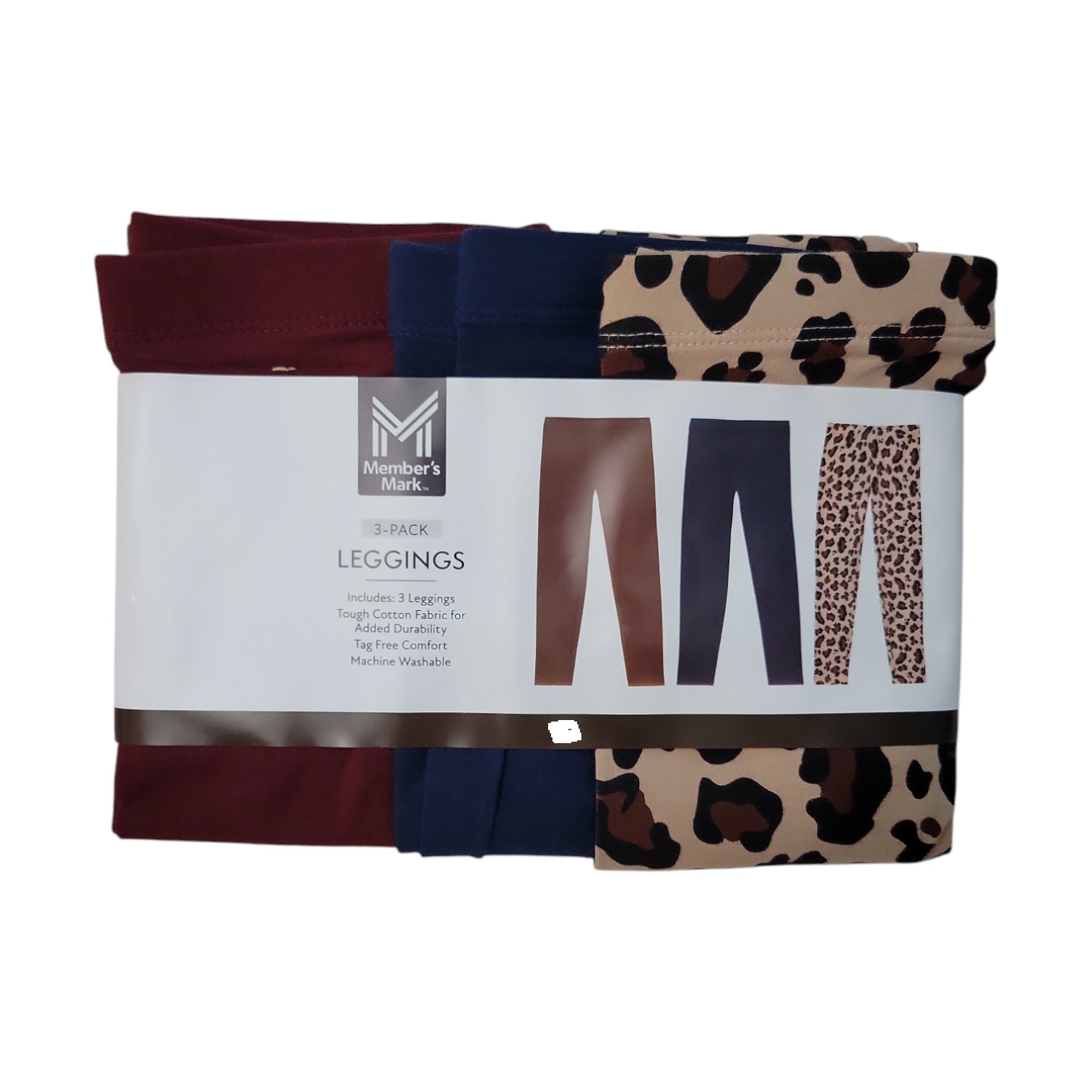 Member's Mark Girls 3-Pack Elastic Waistband Soft Cotton Leggings - Picture 8 of 10