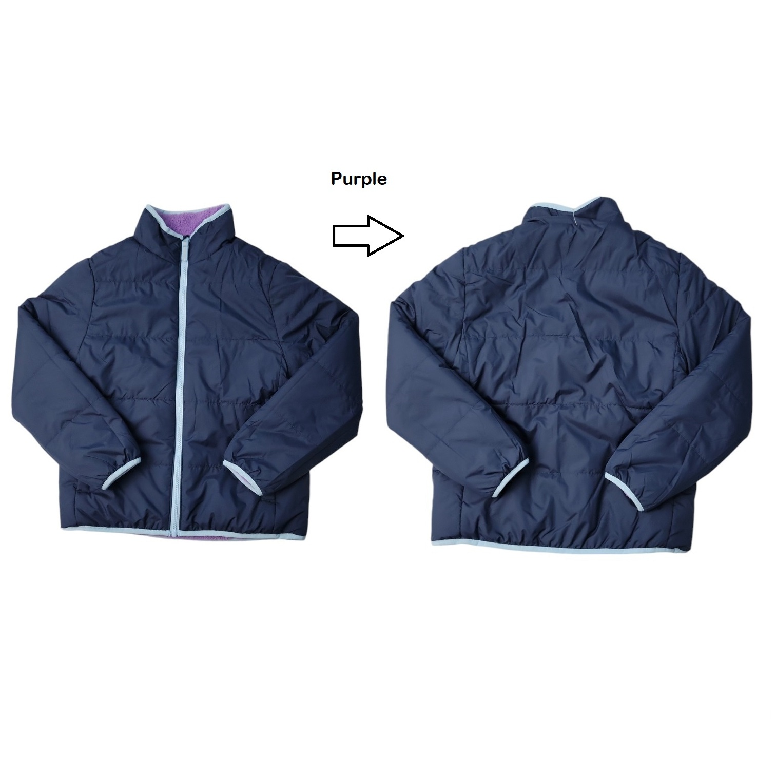 Member's Mark Girl's Full-Zip Reversible Fleece Jacket - Picture 7 of 7