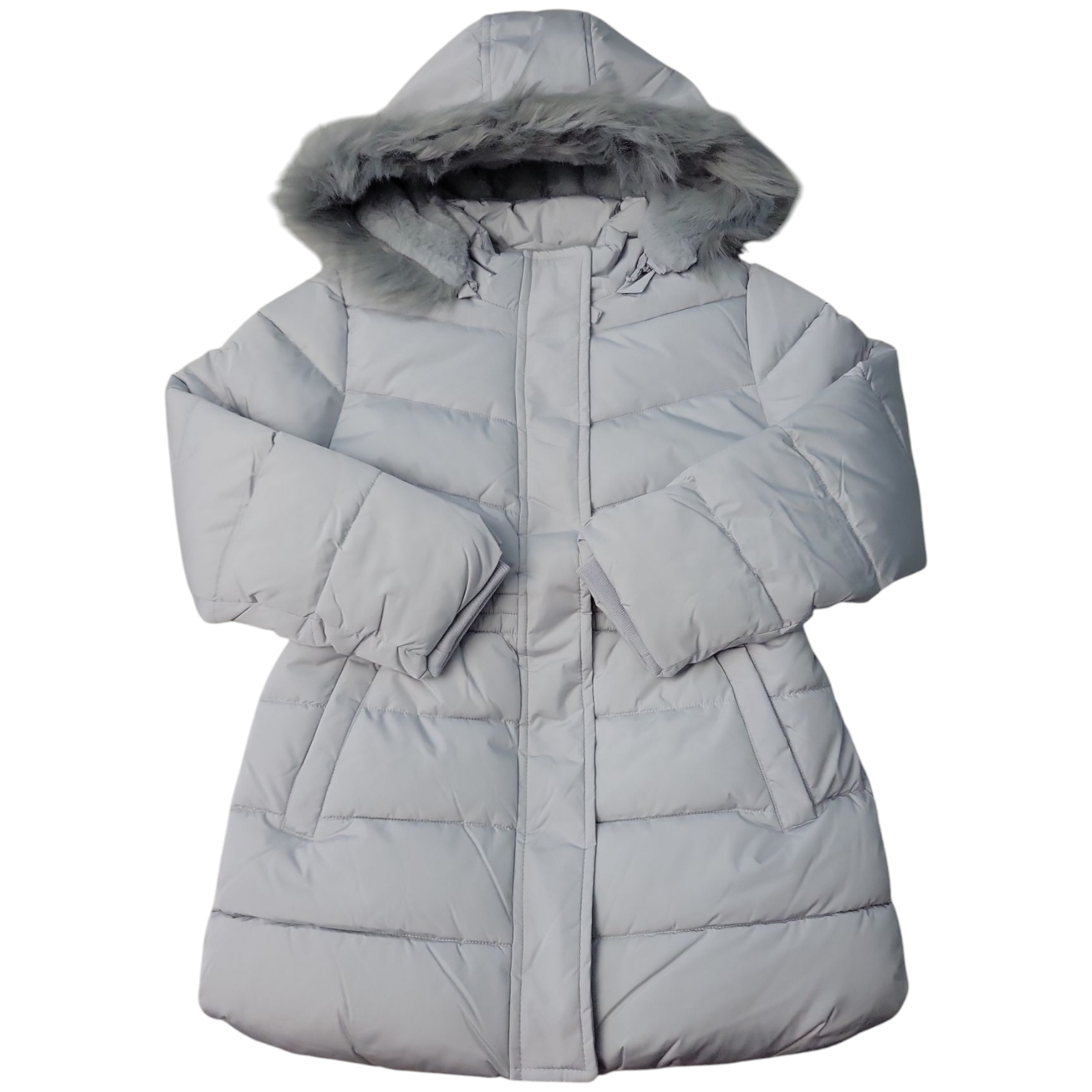 Member's Mark Toddler & Girls Removable Faux Fur Trim Hood Puffer Jacket - Picture 8 of 8