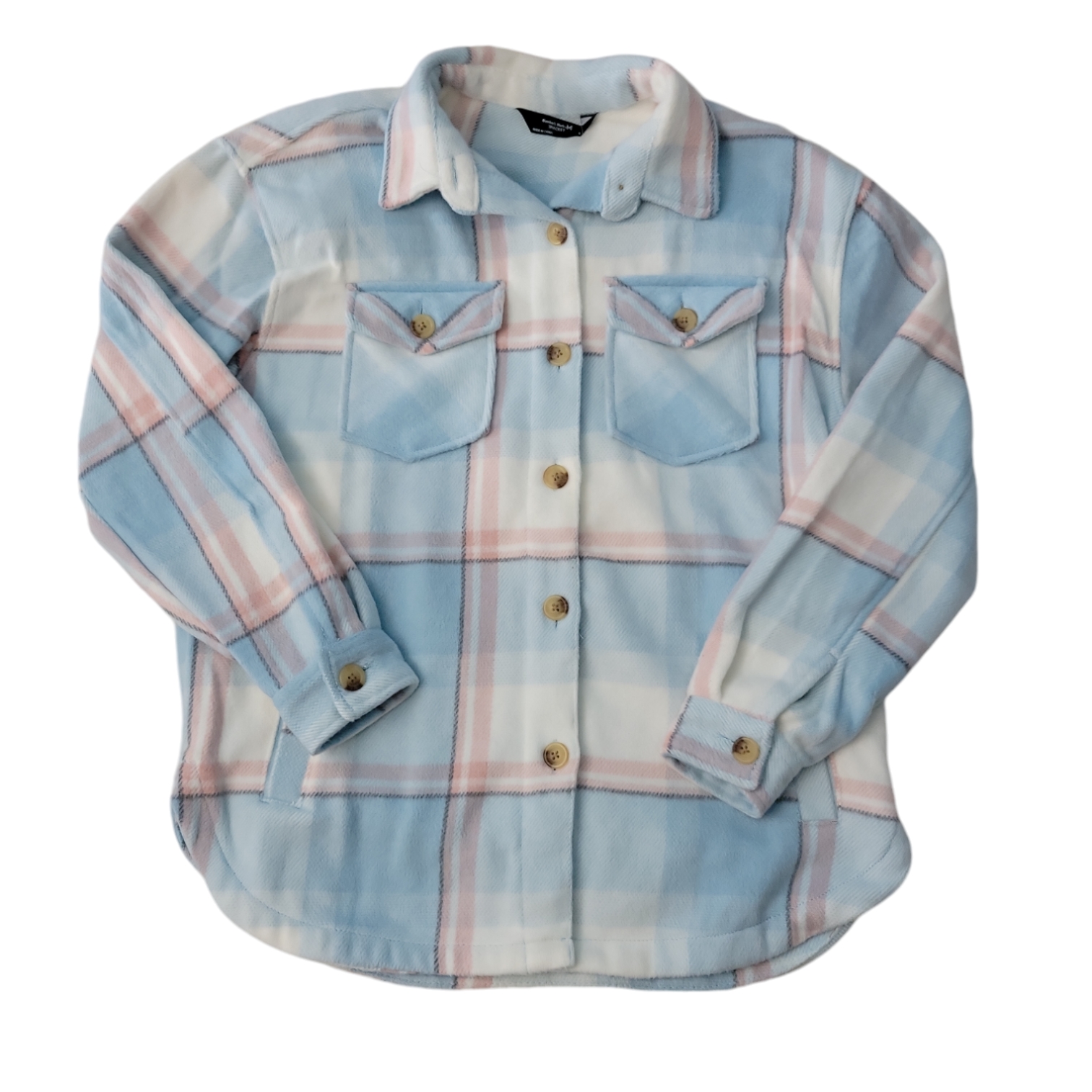 Member's Mark Girl's Button Closure Fleece Sherpa Lined Shacket - Picture 5 of 9
