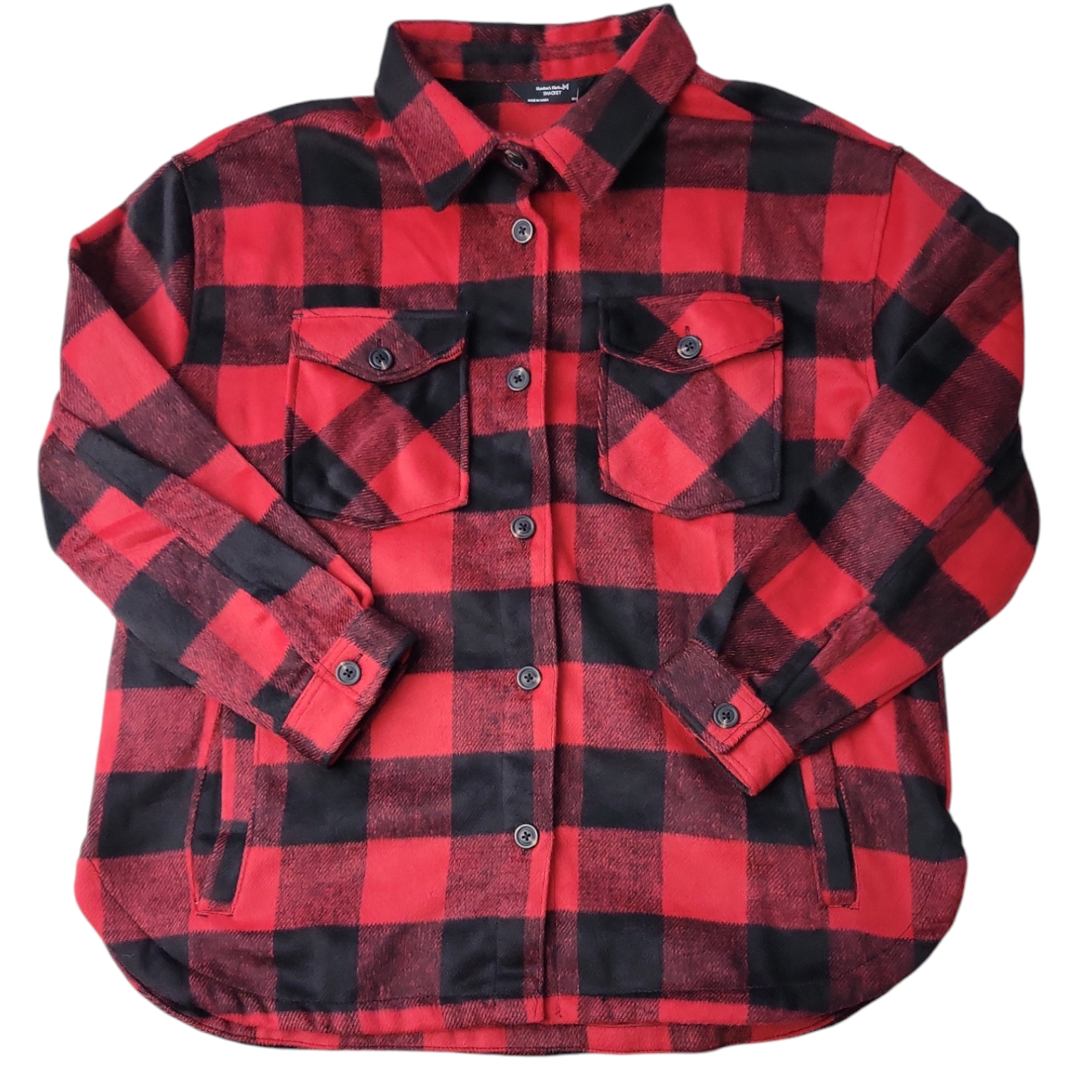 Member's Mark Girl's Button Closure Fleece Sherpa Lined Shacket - Picture 9 of 9