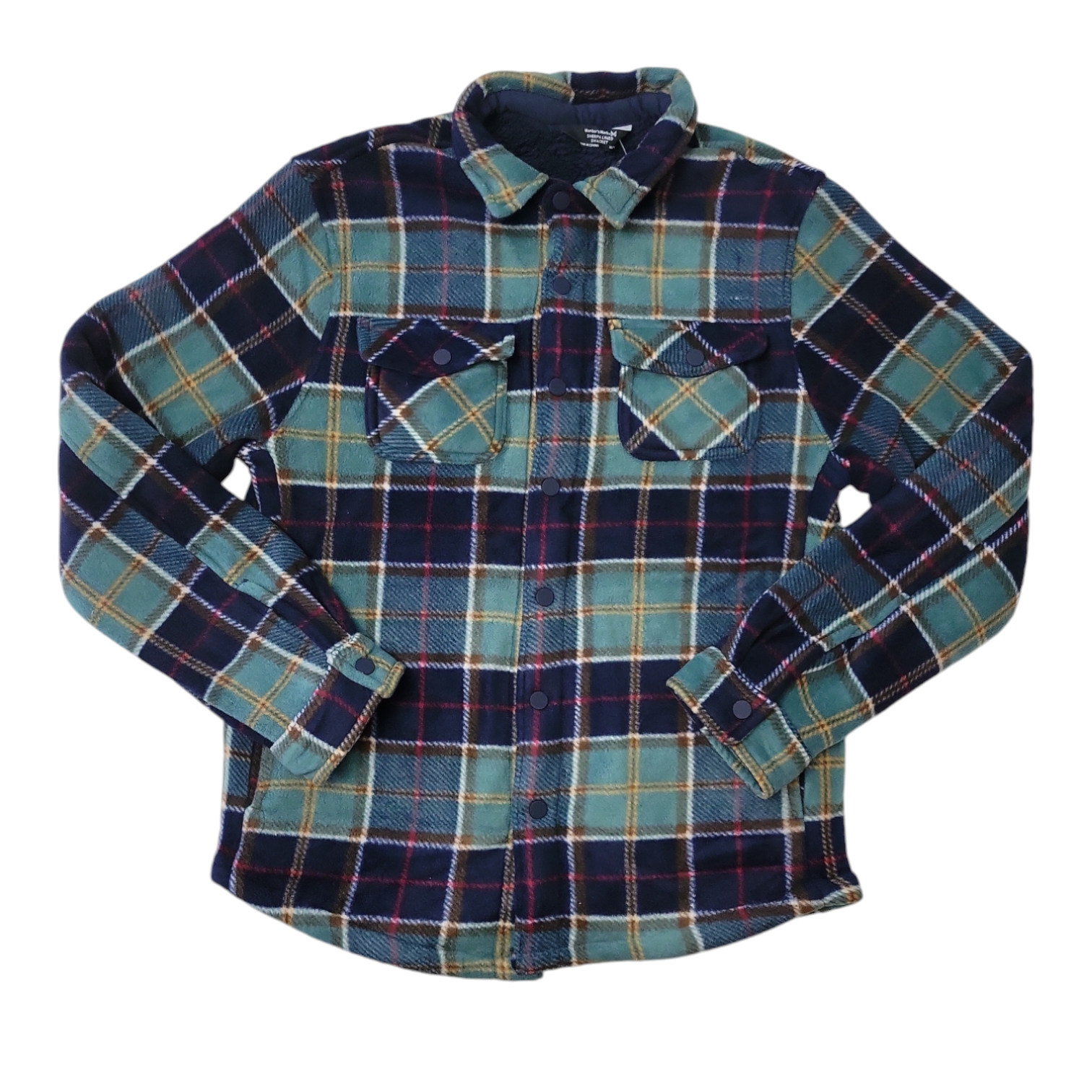 Member's Mark Boys Snapped Closure Fleece Sherpa Lined Shacket - Picture 7 of 7