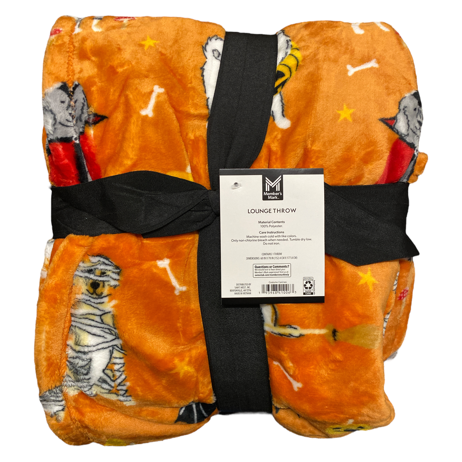 Member's Mark Reversible Velvety Soft Halloween Lounge Throw Blanket, 60" x 70" - Picture 4 of 6