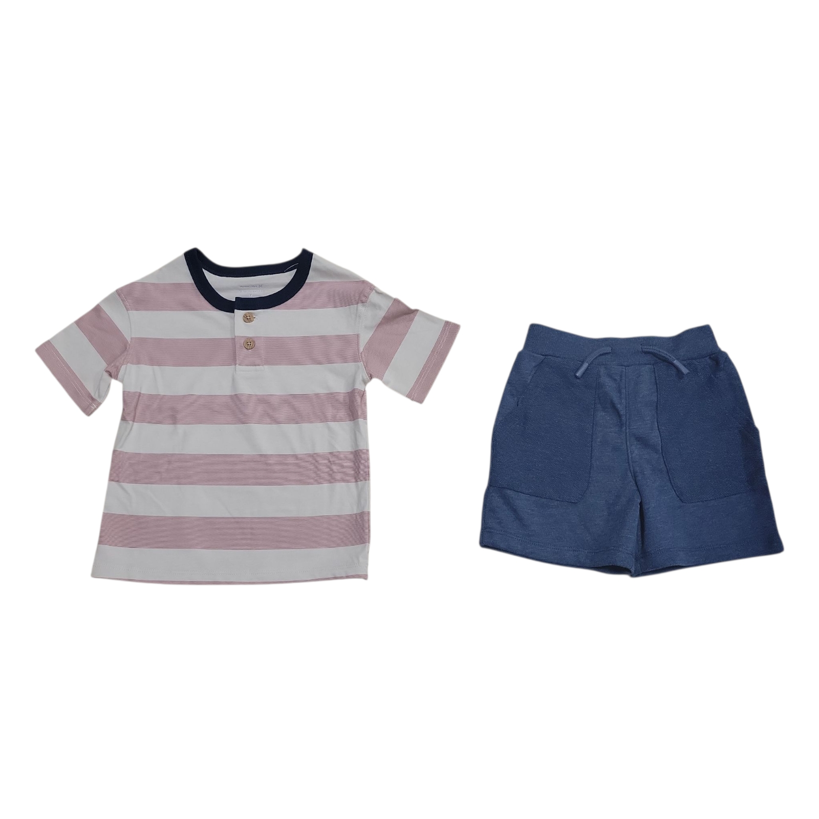Member’s Mark Toddler Boys 2-Pieces Soft Henley Tee Playwear Set