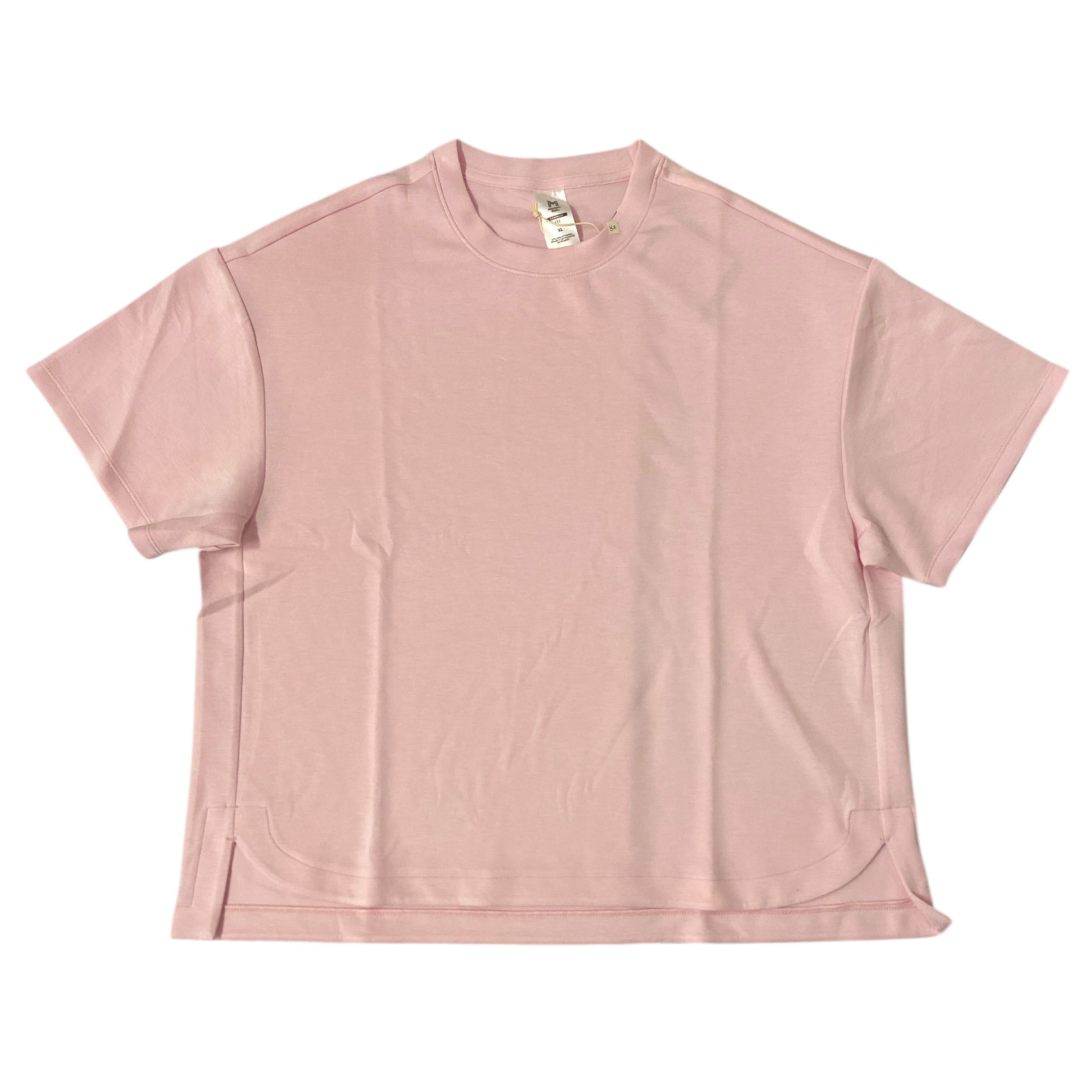 Member's Mark Women's Relaxed Fit Drop-Tail Hem Sandwash Short Sleeve Tee - Picture 7 of 8