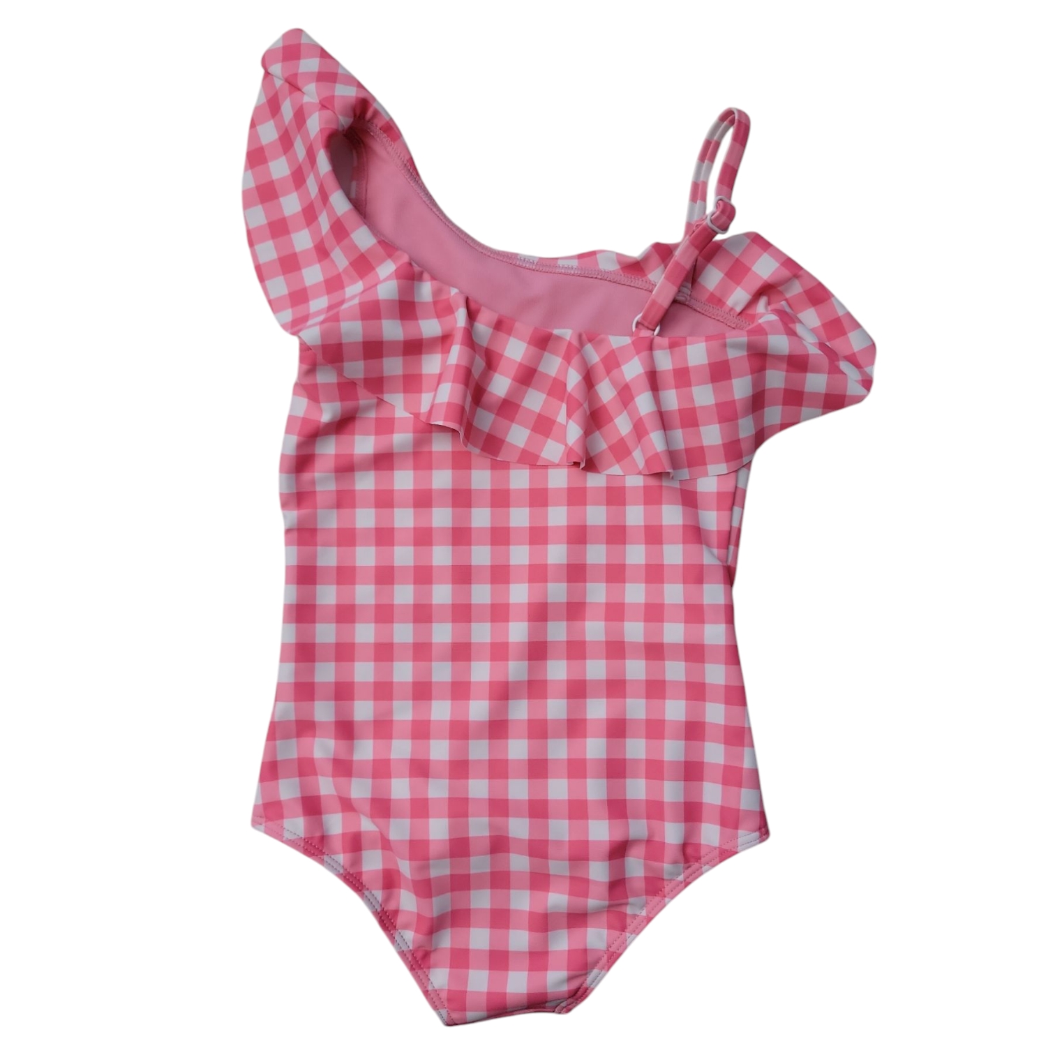 Member's Mark Girls Asymmetric Lined One-Piece Swimsuit - Picture 4 of 7