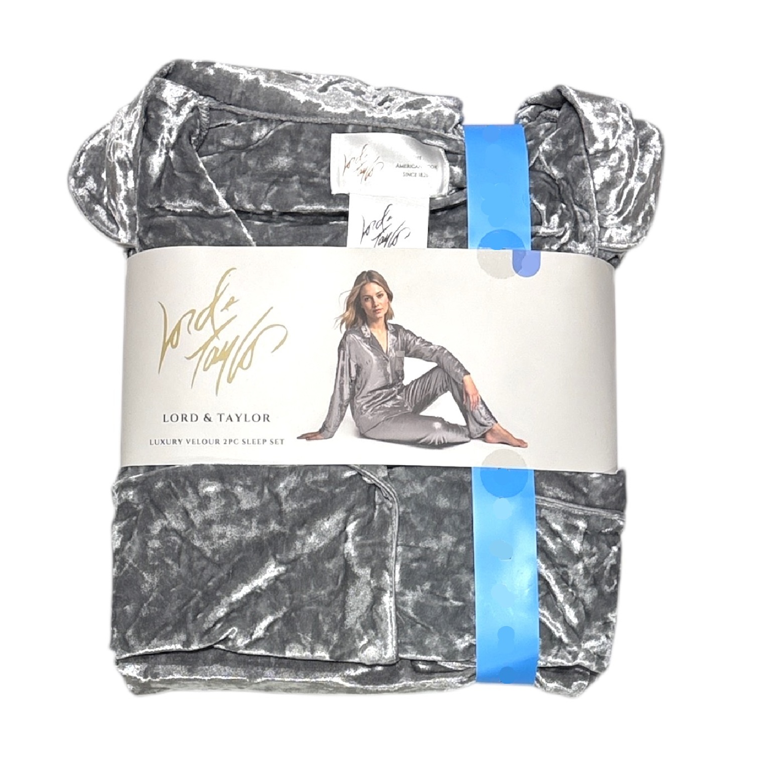 Lord & Taylor Women’s Long Sleeve Luxury Velour 2 Piece Sleep Set