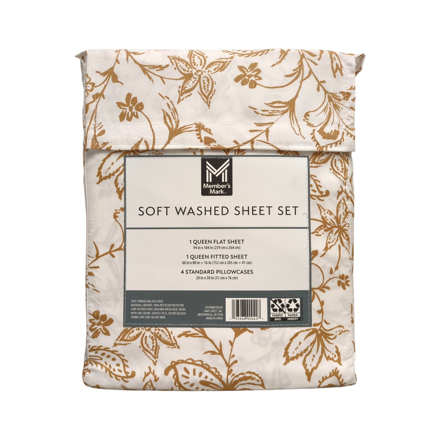Member's Mark Luxuriously Soft Washed Microfiber Sheet Set, 6pc, Queen