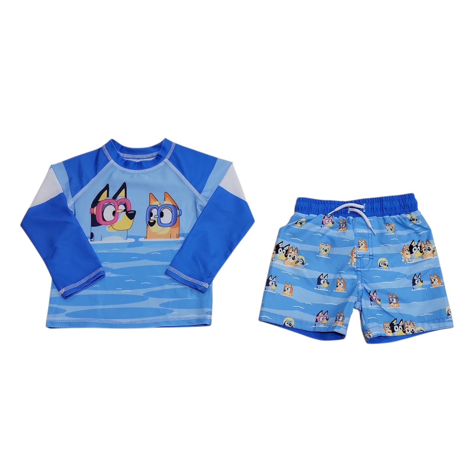 Character Toddler Boys 2-Piece Rashguard and Swim Trunk Set - Picture 2 of 9