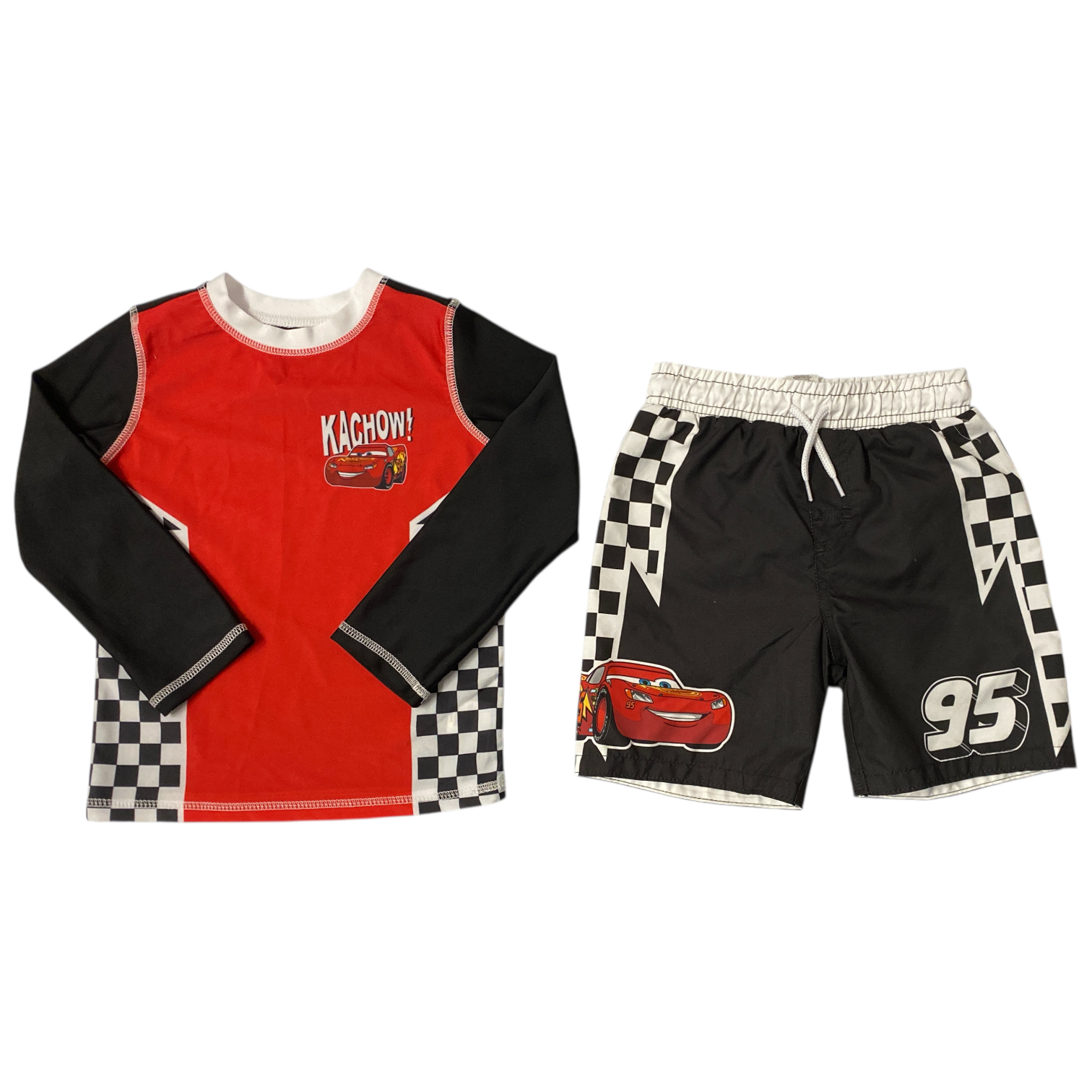 Character Toddler Boys 2-Piece Rashguard and Swim Trunk Set - Picture 4 of 9