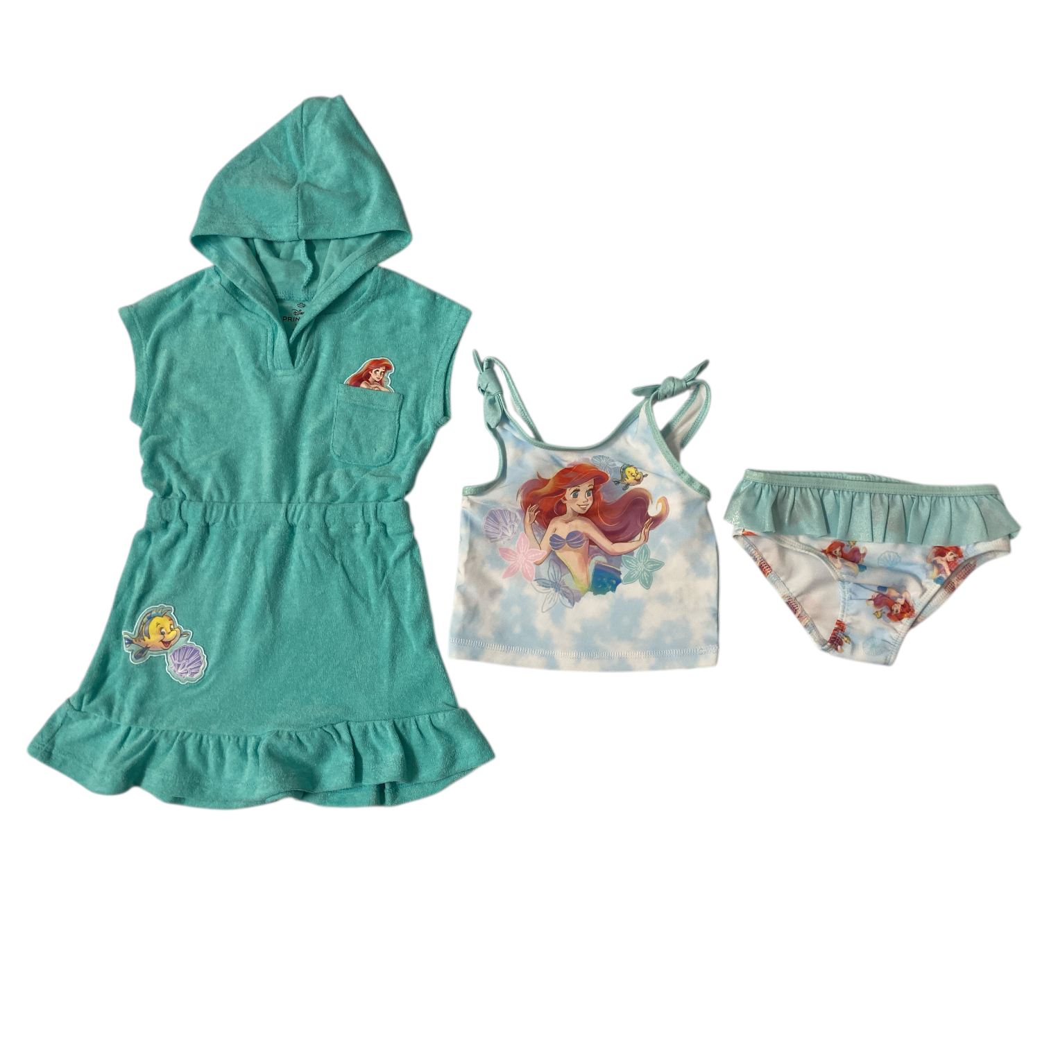 Character Toddler Girl’s 2-Piece Coverup and Swimsuit Set