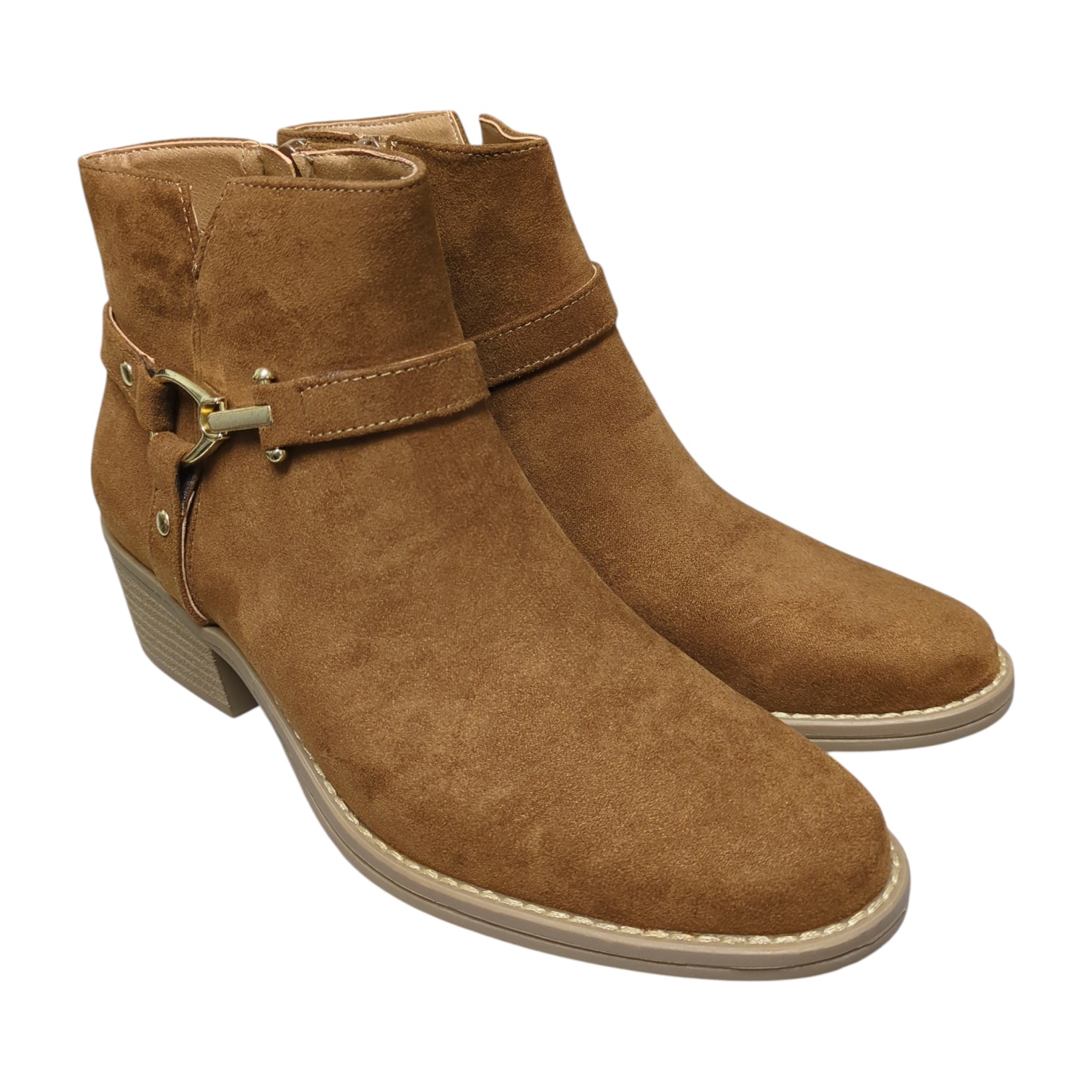 White Mountain Womens Faux Suede Zip-Up Ankle Boot 4890₽