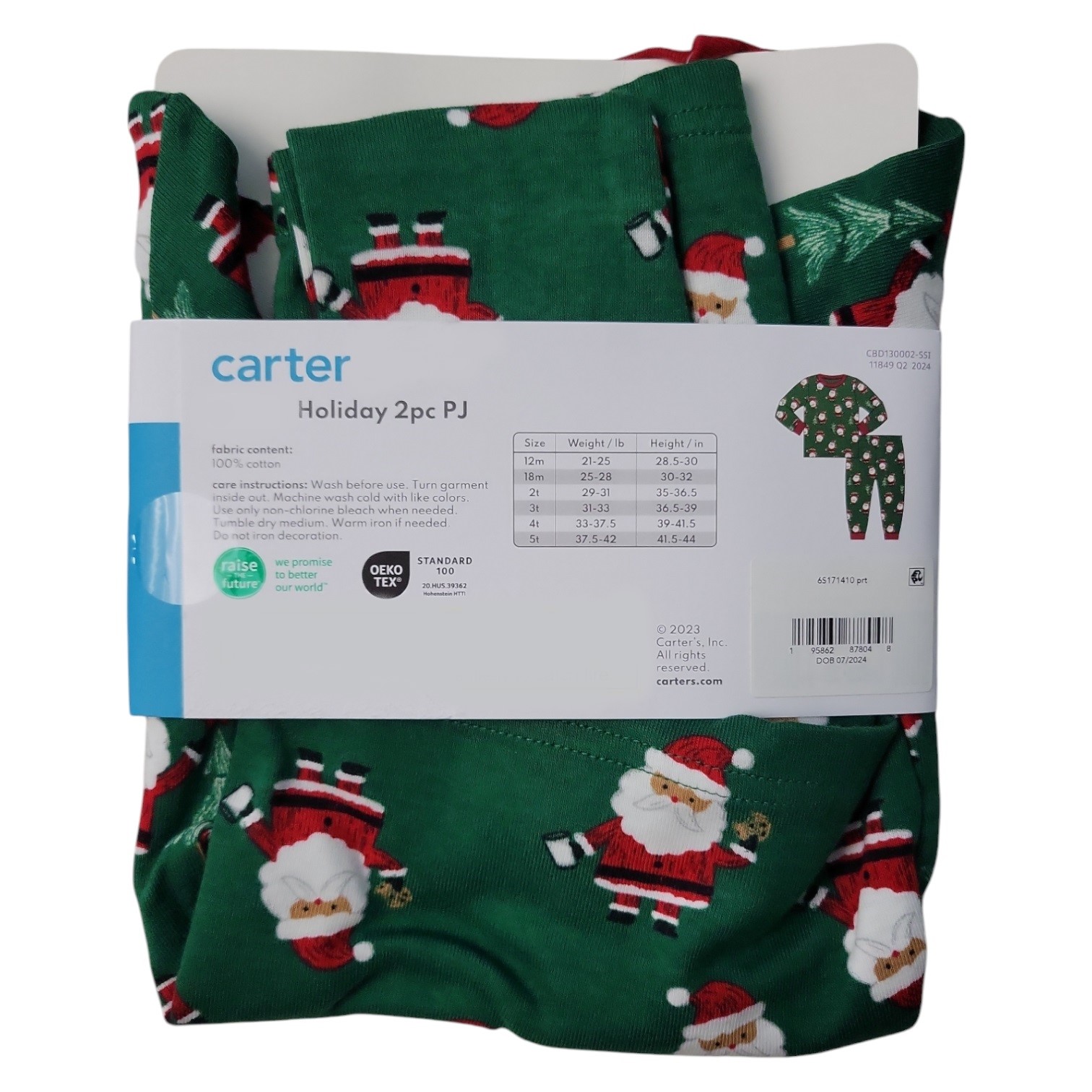 Carter's Baby & Toddler 2-Piece Holiday Soft Breathable Pajama Set - Picture 9 of 12