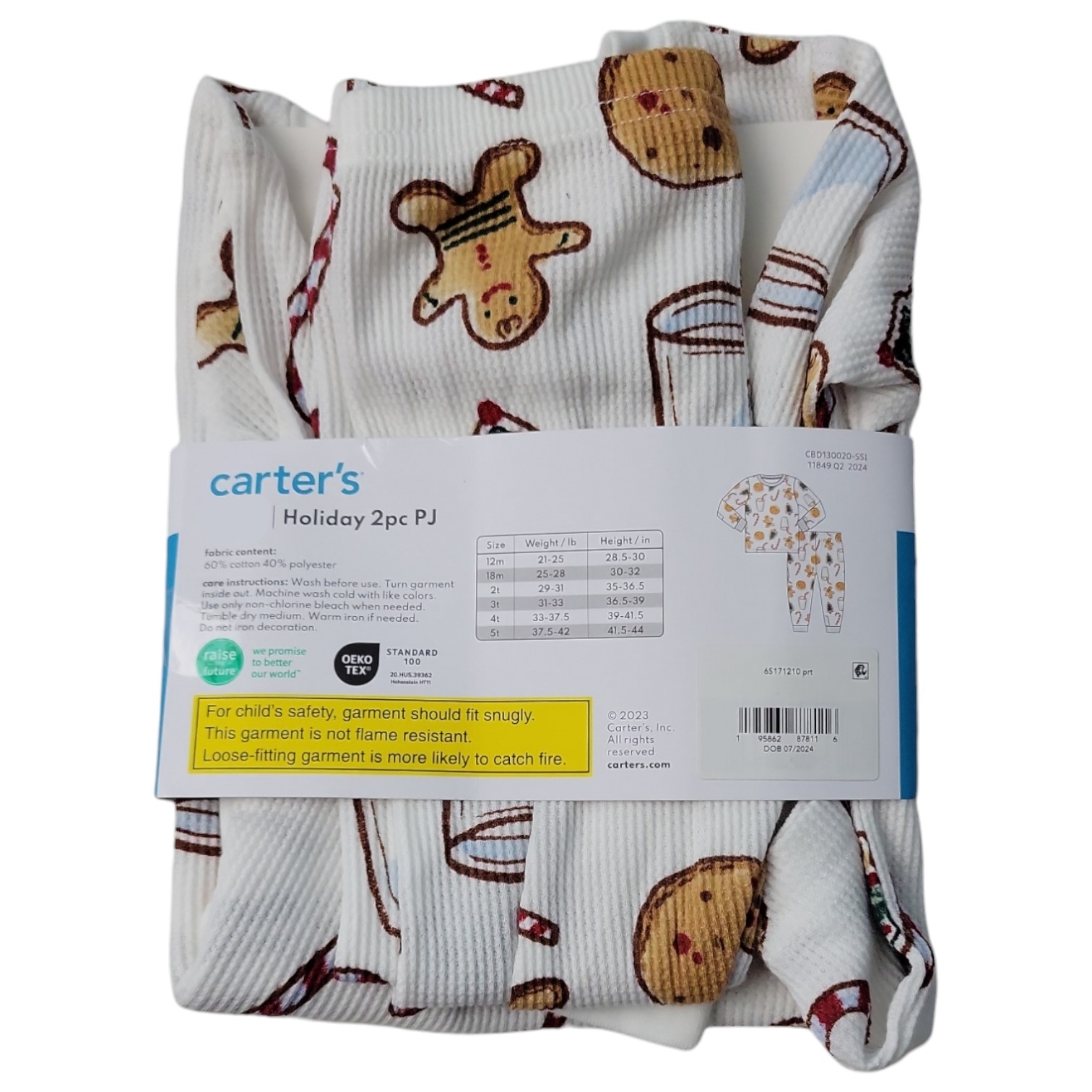 Carter's Baby & Toddler 2-Piece Holiday Soft Breathable Pajama Set - Picture 12 of 12
