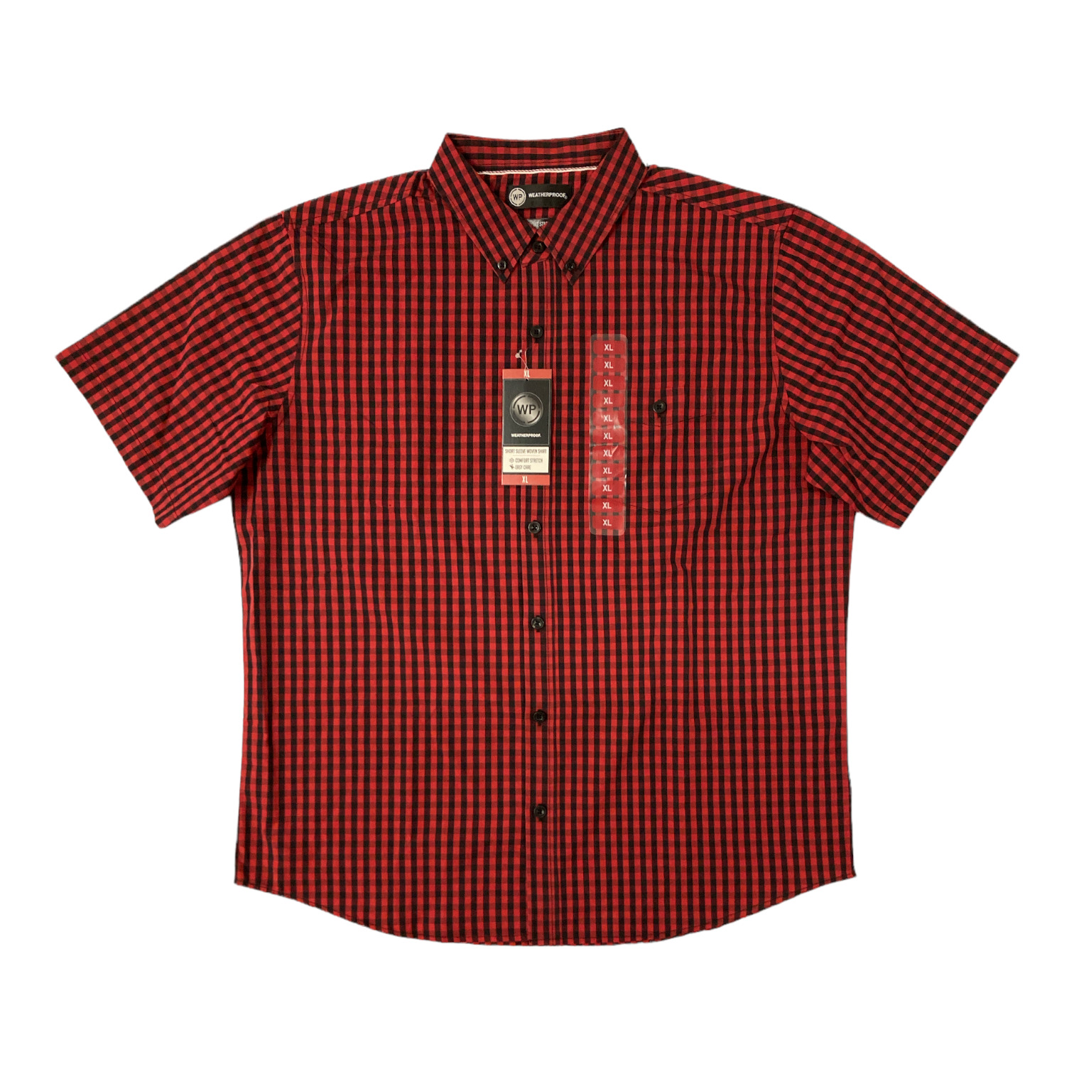 WP Weatherproof Men's Woven Comfort Stretch Short Sleeve Button Down Shirt - Picture 4 of 4