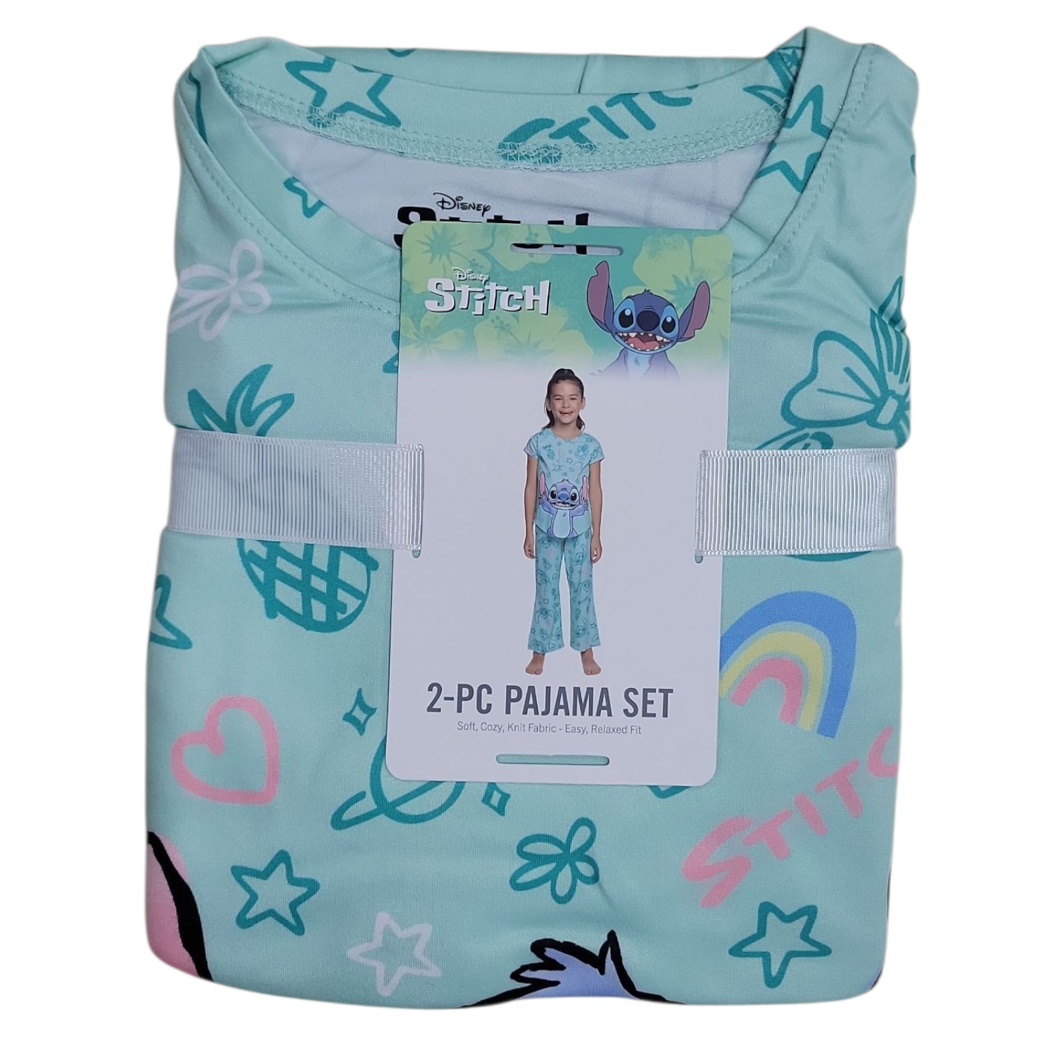Character Girl's 2-Piece Short Sleeve Top & Jogger Pajama Set - Picture 6 of 9