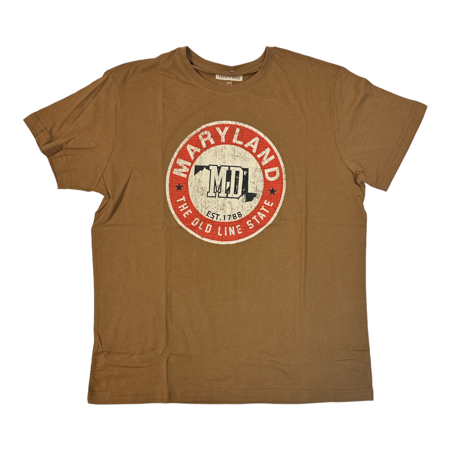 Мужская футболка State Of Mine Sport Circle State с круглым вырезом и коротким рукавом