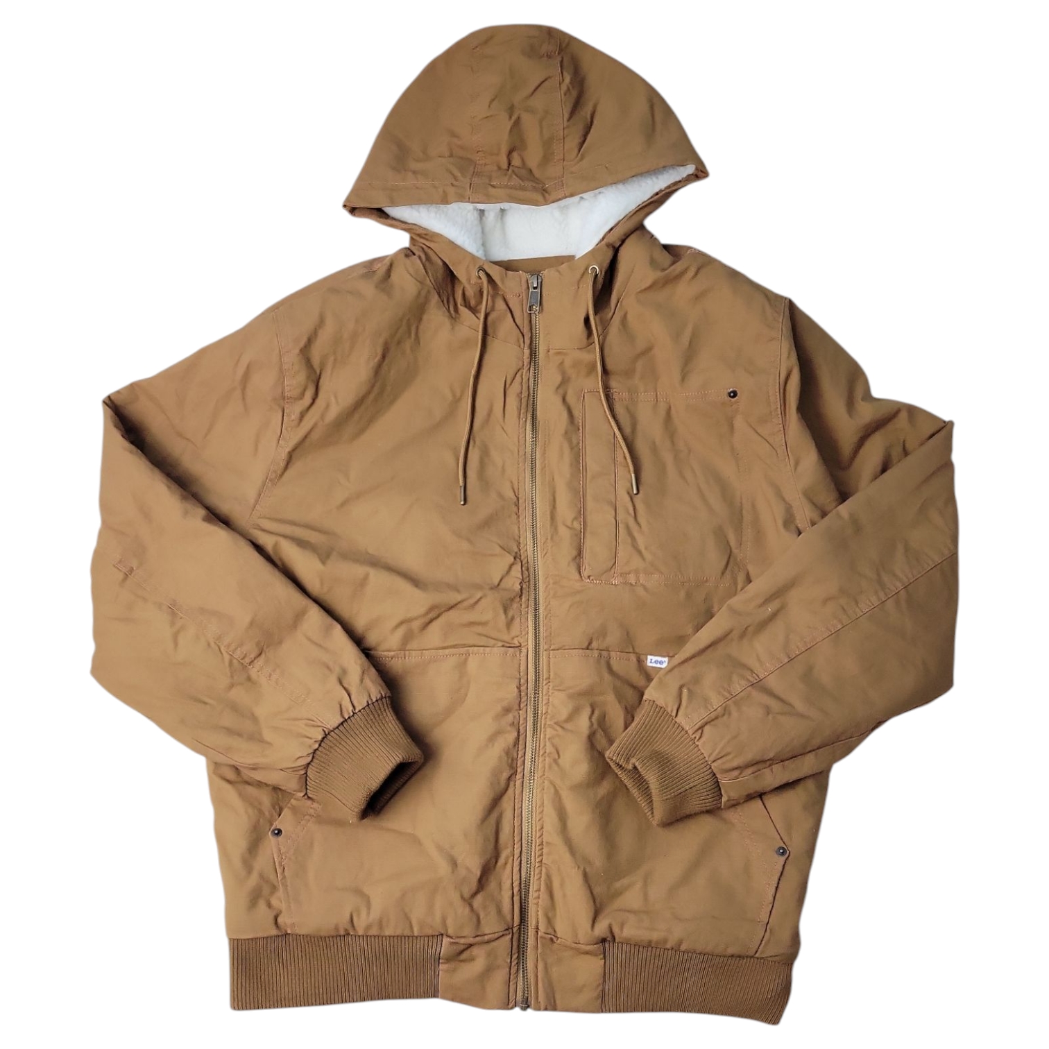 Lee Workwear Men’s Drawstring Hood Sherpa Lined Bomber Jacket