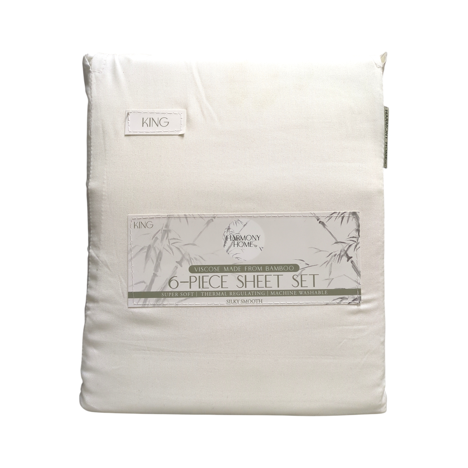 Harmony Home 6-Piece Sheet Set, Viscoise Made from Bamboo, King